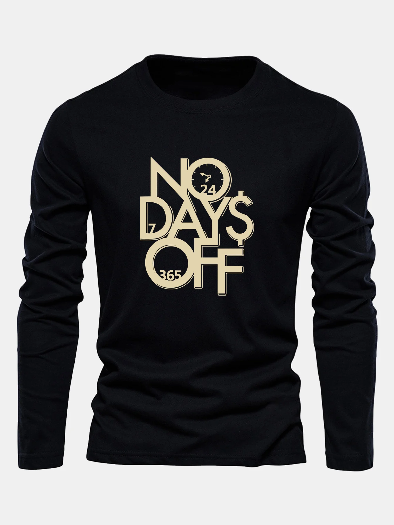 Langarmshirt mit Aufdruck "No Days Off" aus Baumwolle - Image 2