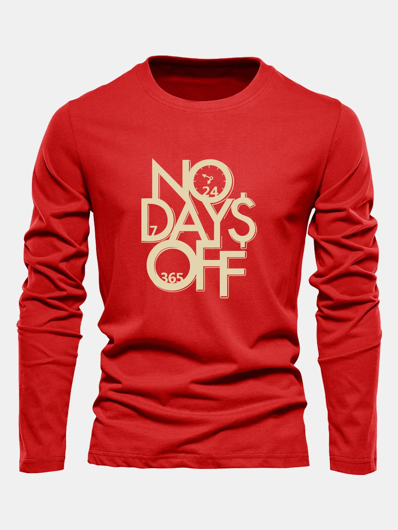 Langarmshirt mit Aufdruck "No Days Off" aus Baumwolle - Image 6