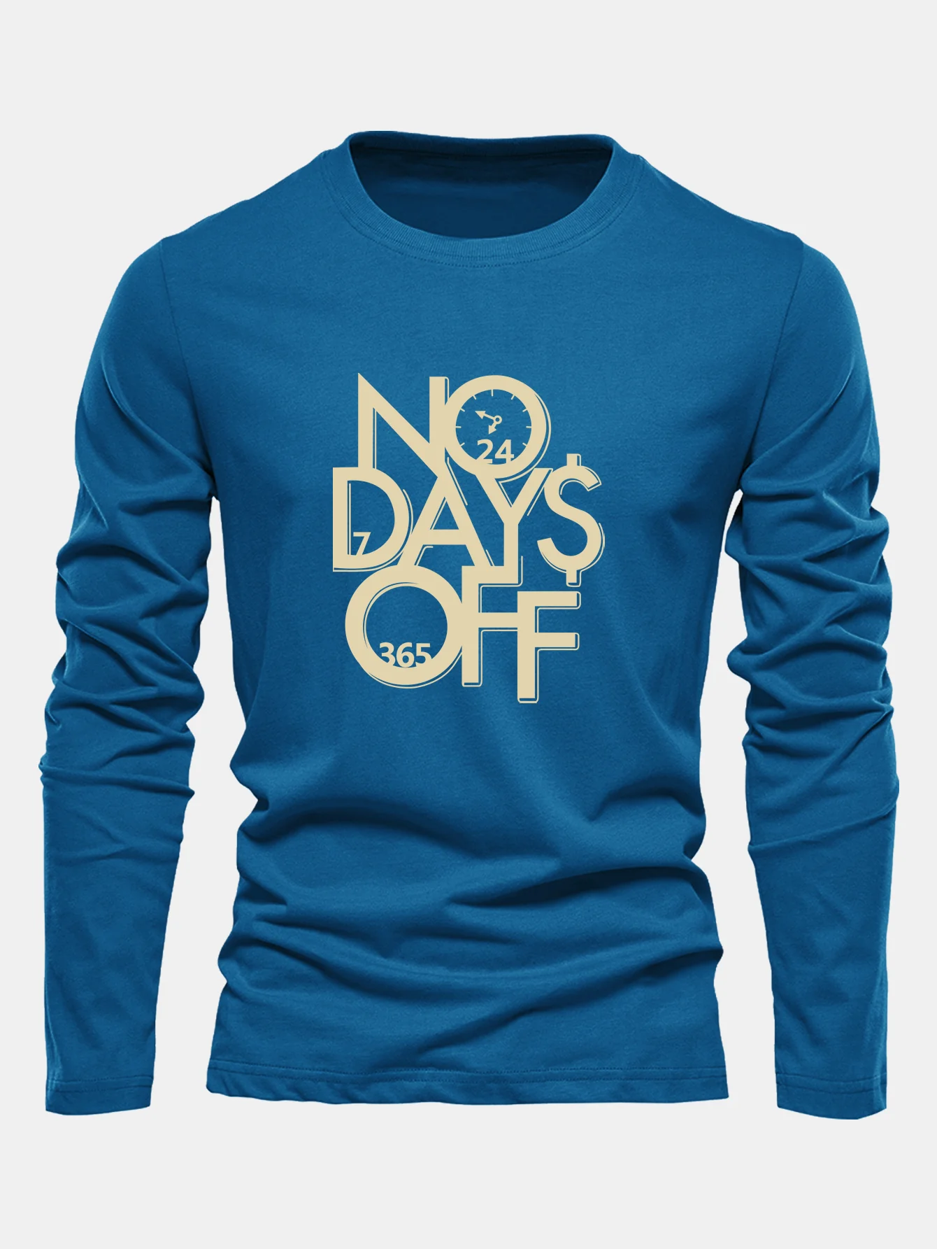 Langarmshirt mit Aufdruck "No Days Off" aus Baumwolle - Image 7