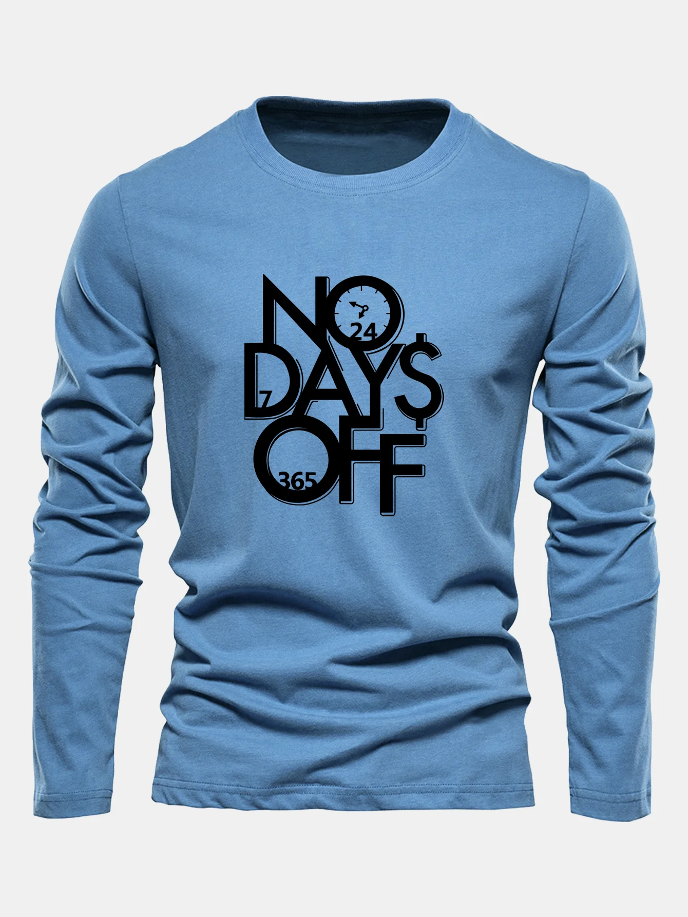 Langarmshirt mit Aufdruck "No Days Off" aus Baumwolle - Image 8