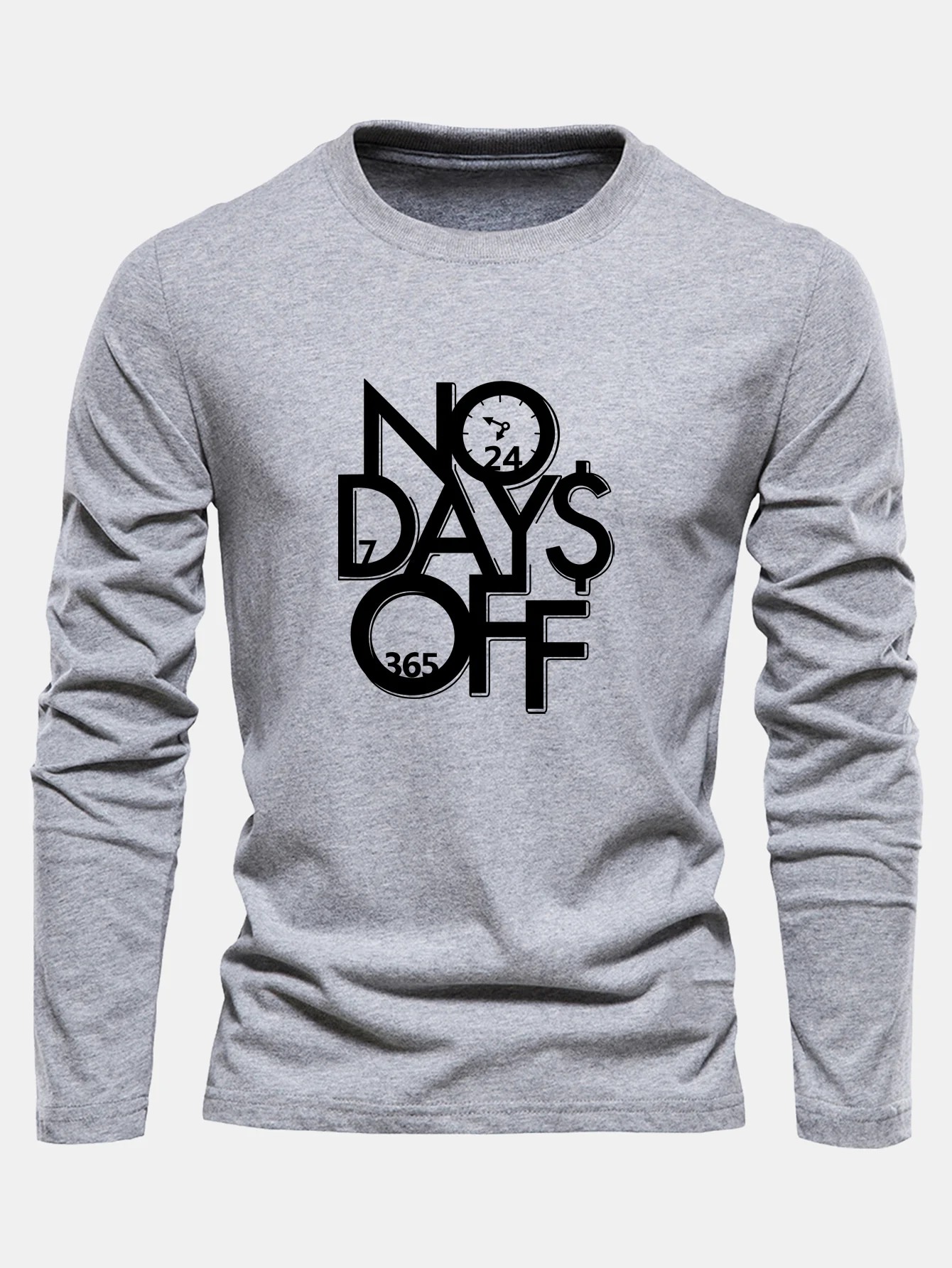 Langarmshirt mit Aufdruck "No Days Off" aus Baumwolle - Image 9