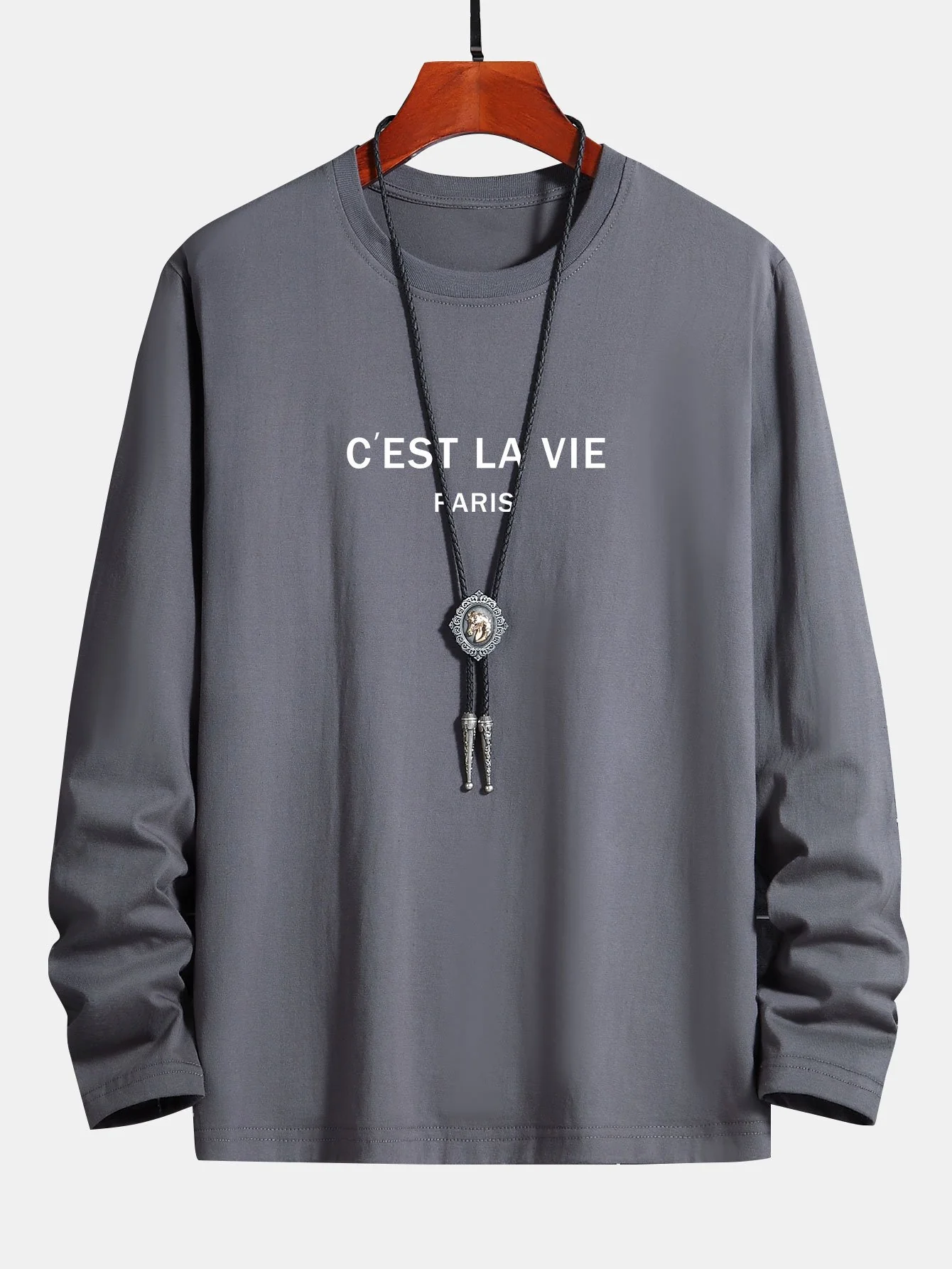 Langarm Paris Druck Baumwoll-T-Shirt - Image 11