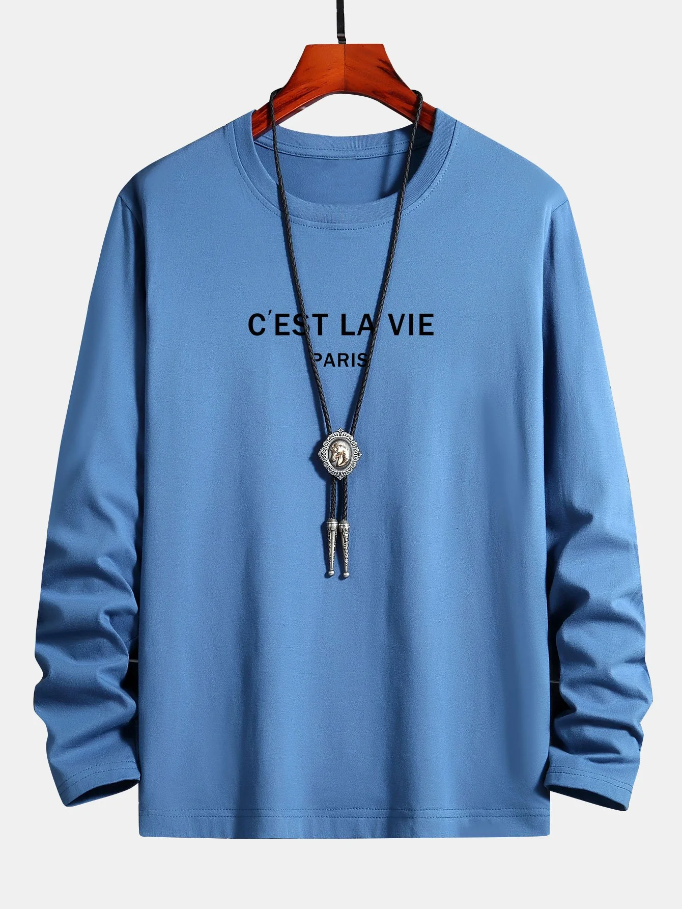 Langarm Paris Druck Baumwoll-T-Shirt - Image 3