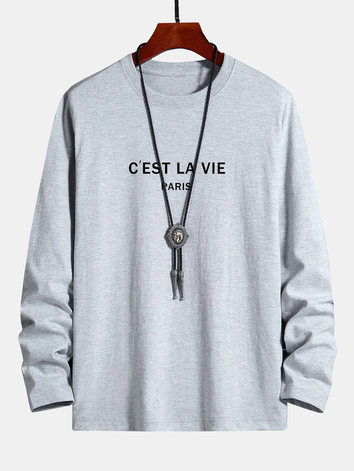 Langarm Paris Druck Baumwoll-T-Shirt - Image 4