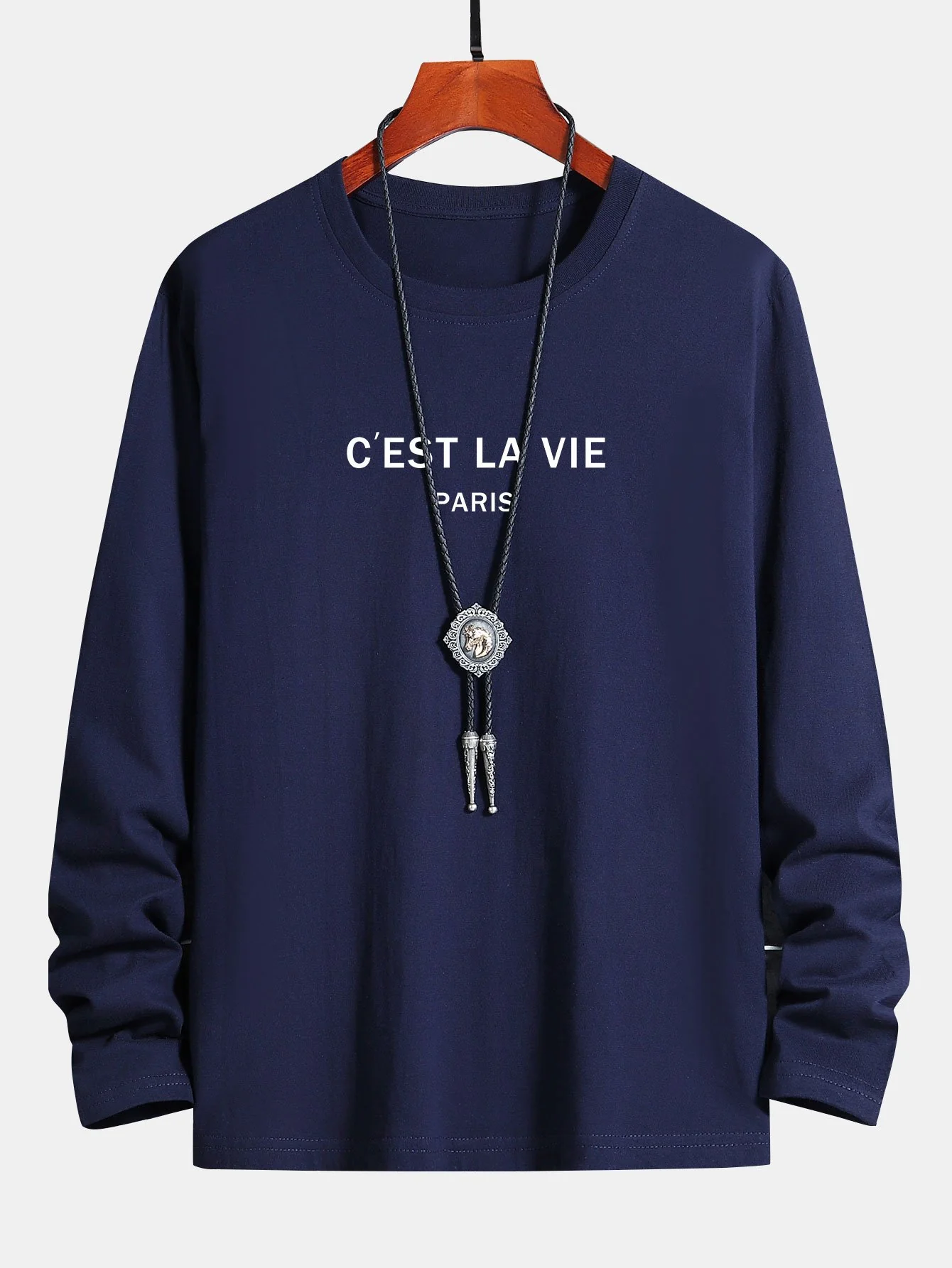 Langarm Paris Druck Baumwoll-T-Shirt - Image 7