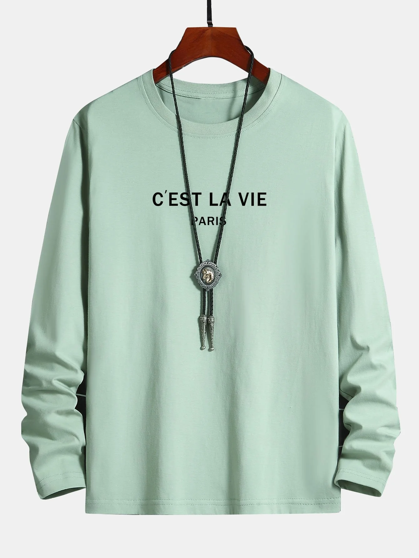 Langarm Paris Druck Baumwoll-T-Shirt - Image 9
