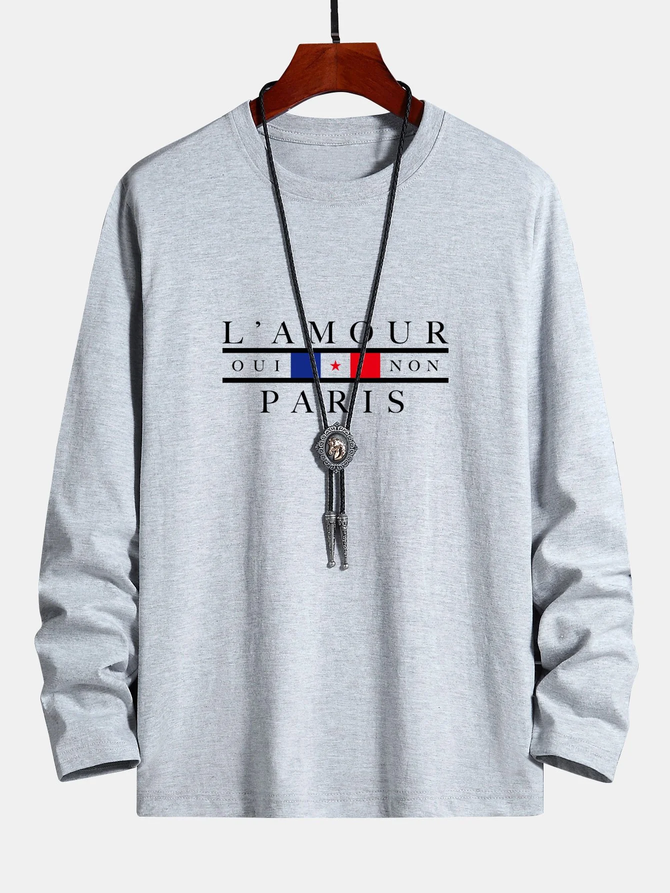 Langarm Paris Slogan Druck Baumwoll-T-Shirt - Image 7
