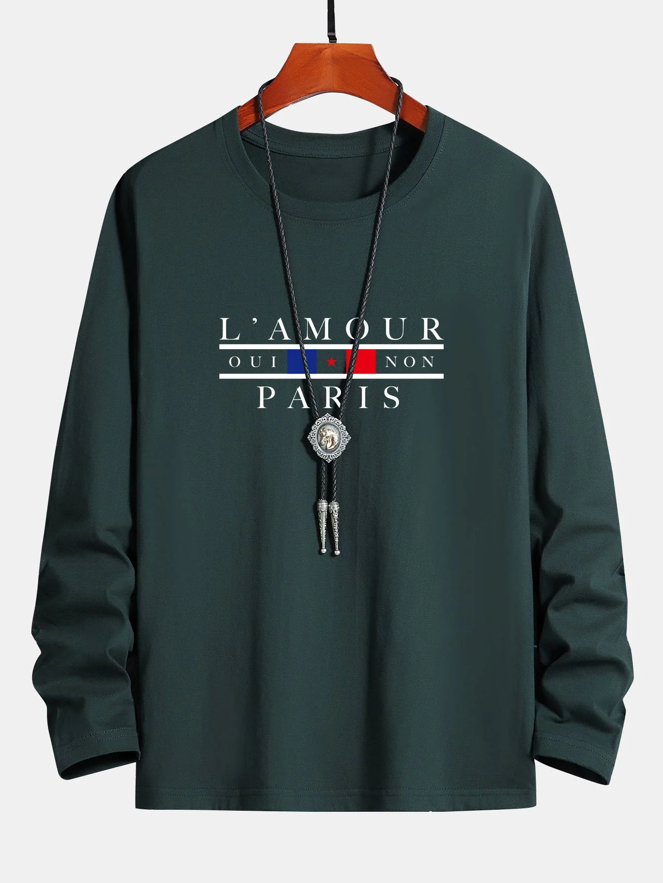 Langarm Paris Slogan Druck Baumwoll-T-Shirt - Image 8