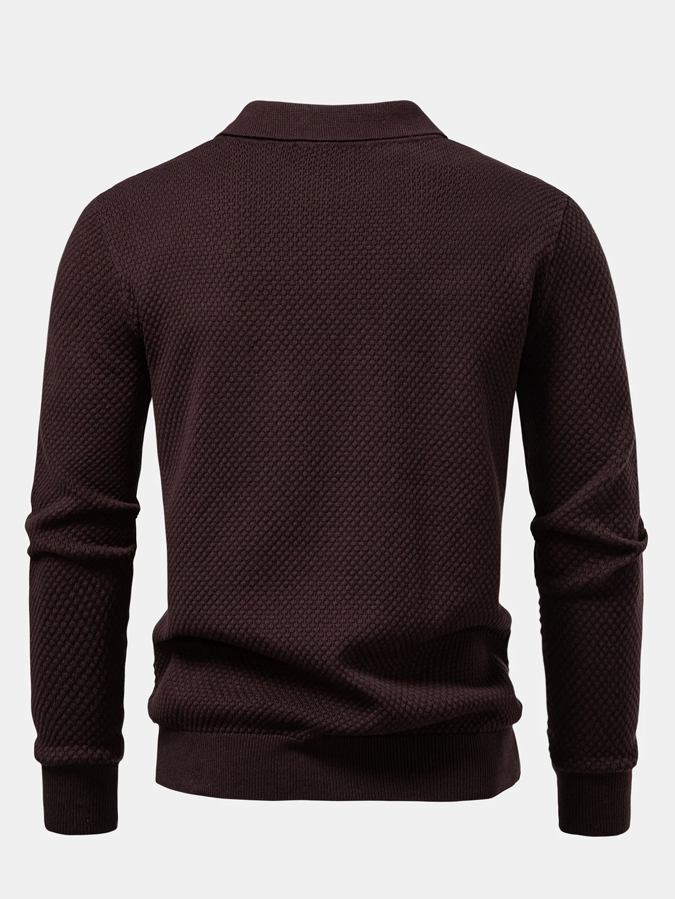 Langarm Poloshirts mit Ananasstruktur gestrickt - Image 10