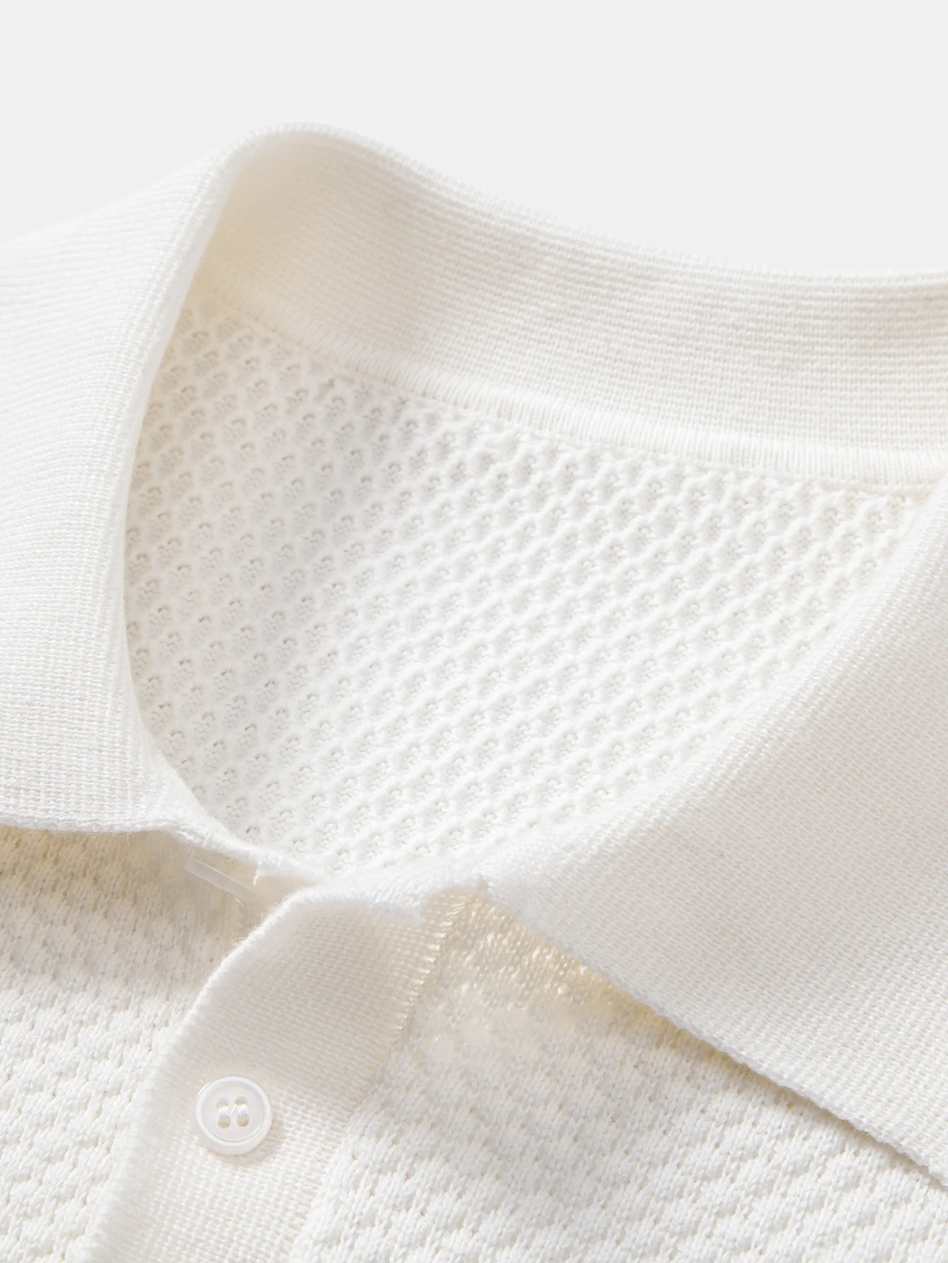 Langarm Poloshirts mit Ananasstruktur gestrickt - Image 11
