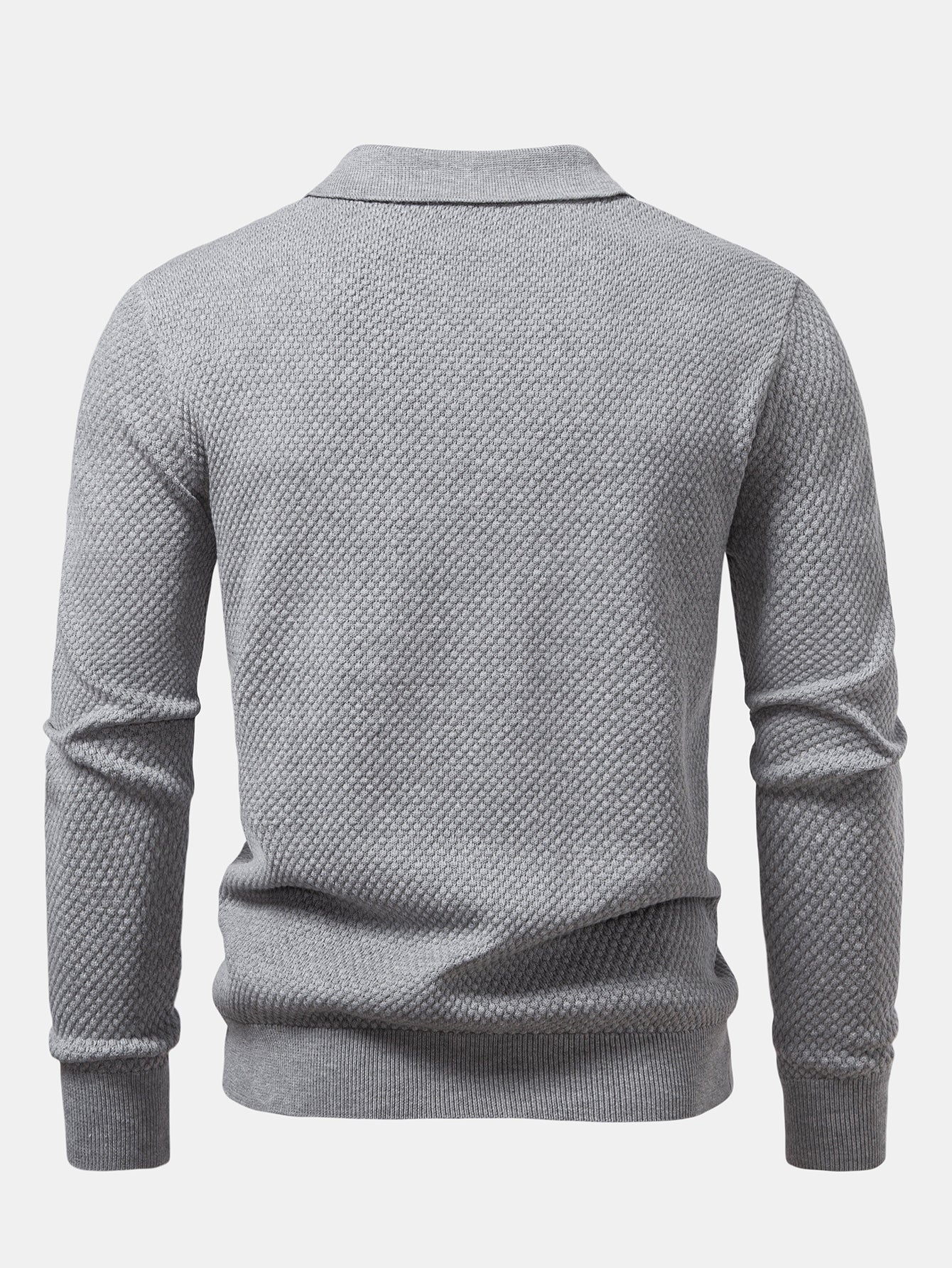 Langarm Poloshirts mit Ananasstruktur gestrickt - Image 2