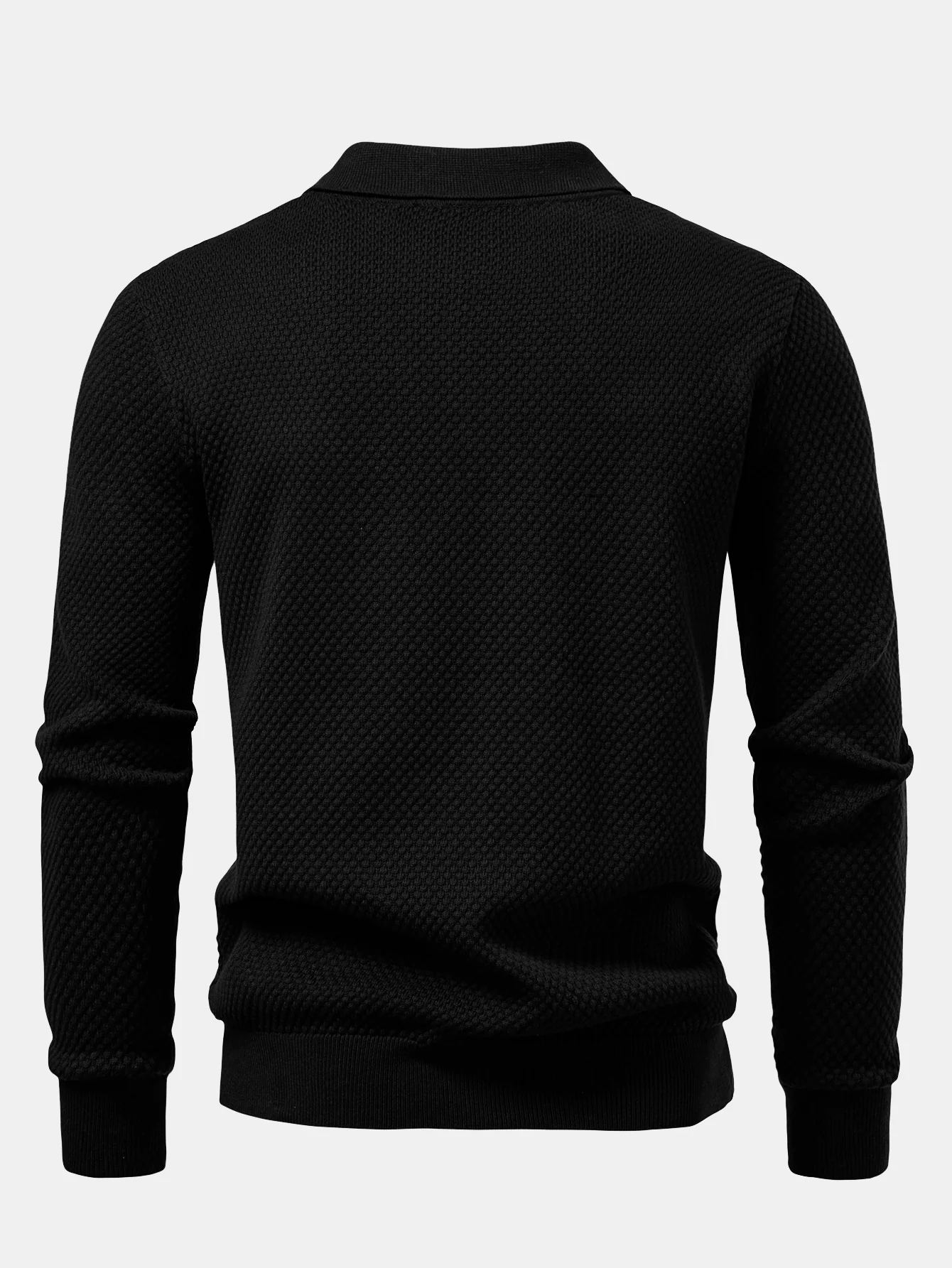 Langarm Poloshirts mit Ananasstruktur gestrickt - Image 4