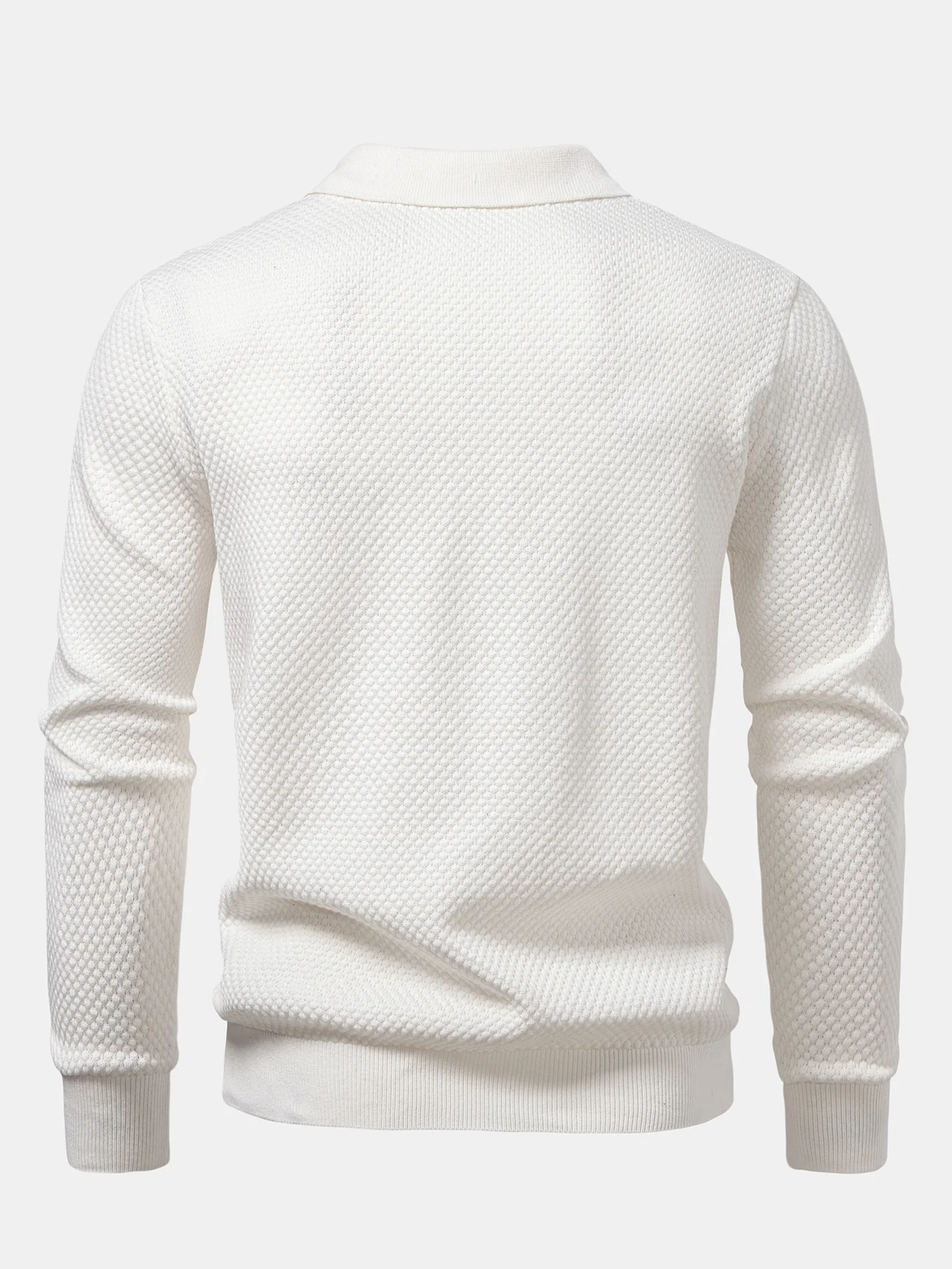 Langarm Poloshirts mit Ananasstruktur gestrickt - Image 6