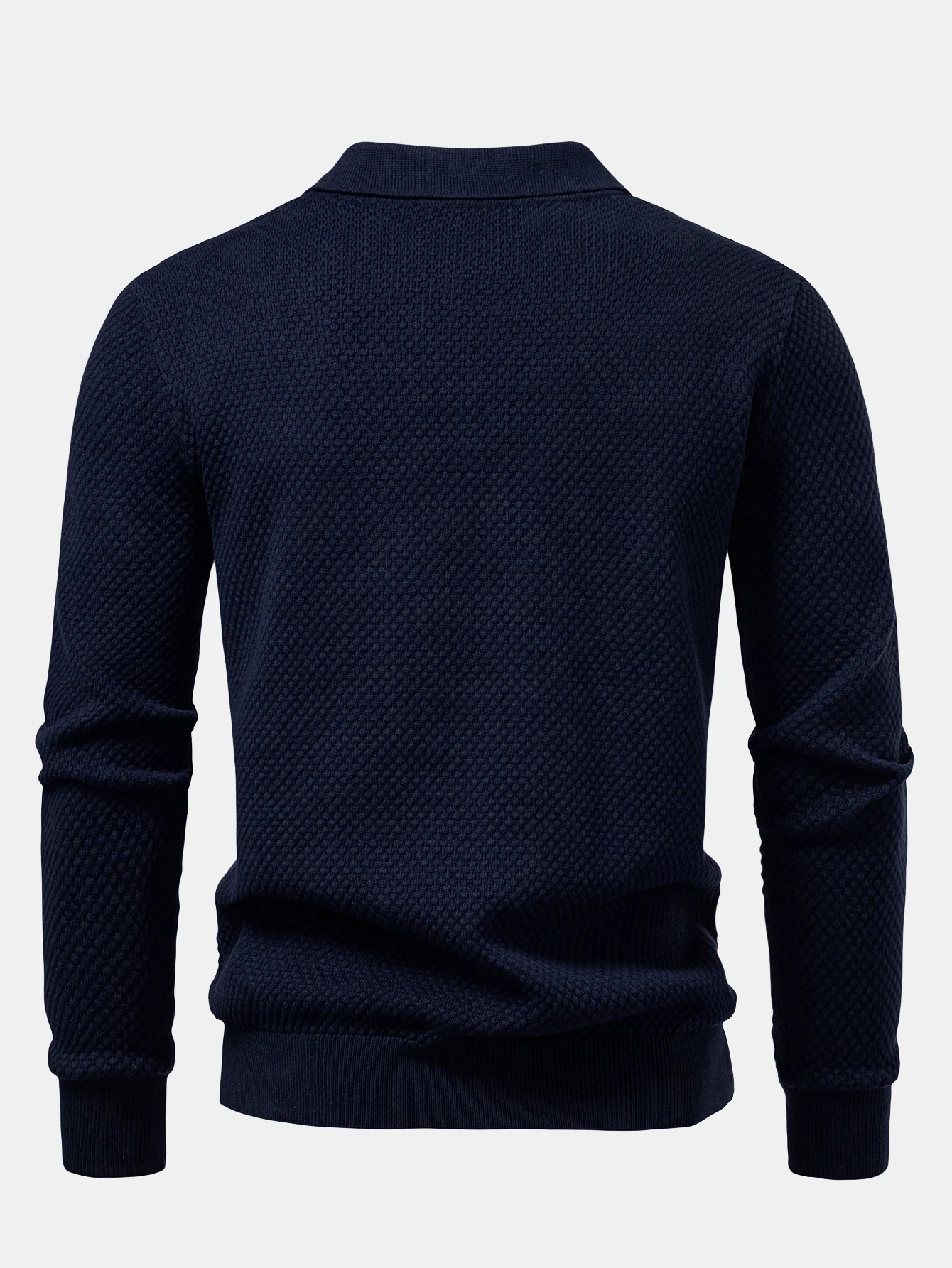 Langarm Poloshirts mit Ananasstruktur gestrickt - Image 8