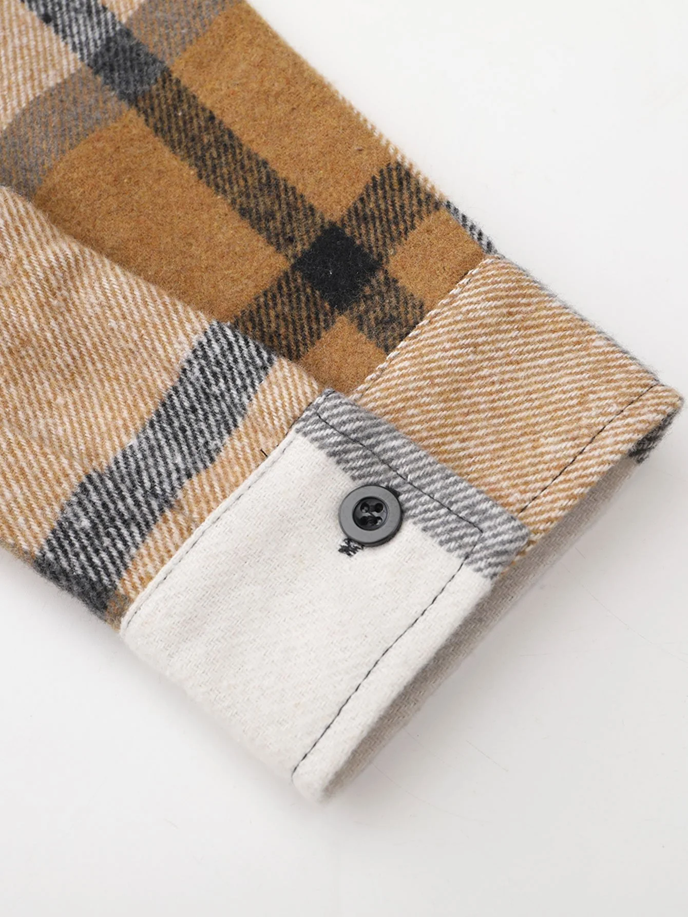 Kariertes Cord-Patchwork-Hemd - Image 4