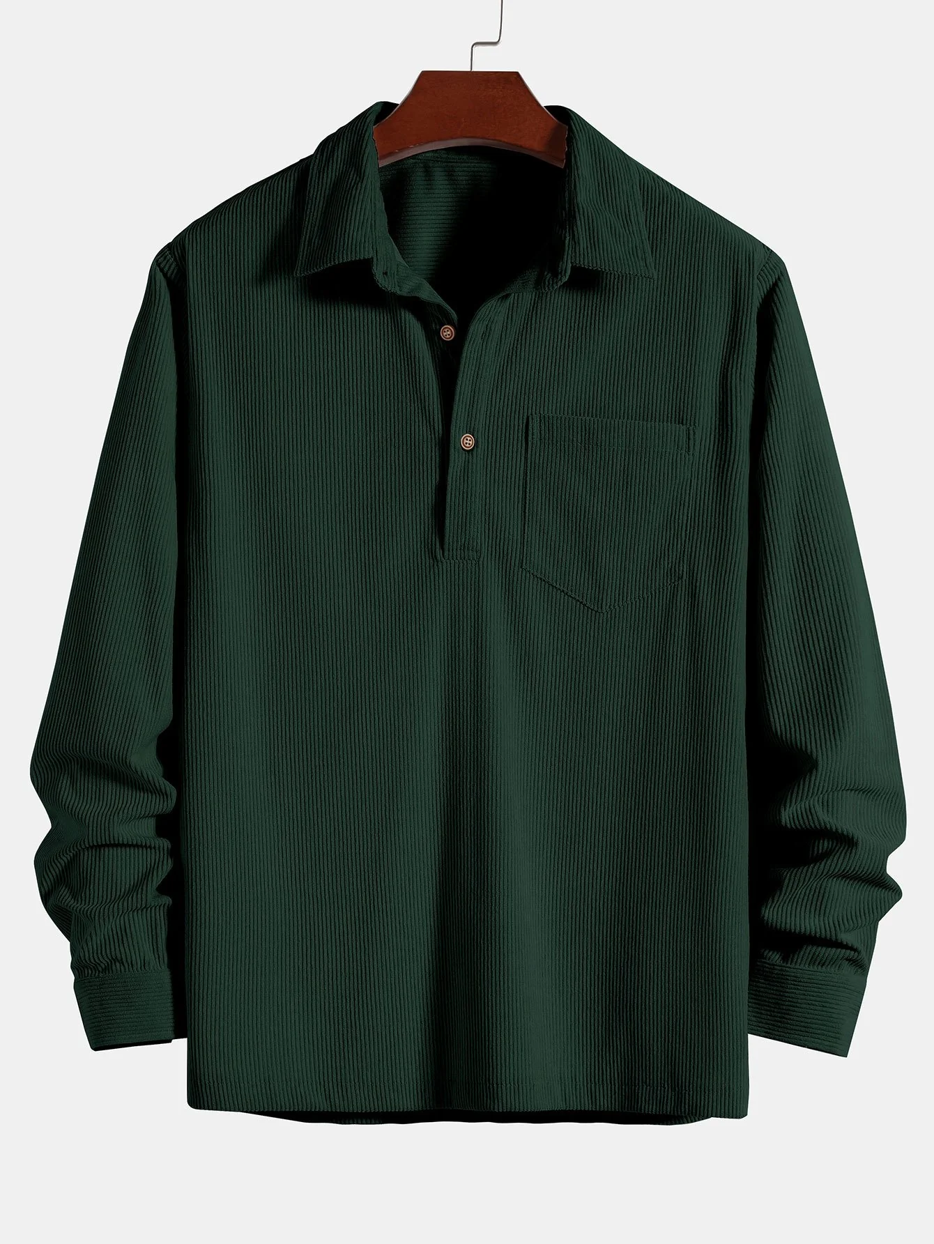 Langarm-Polohemd aus Cord - Image 2