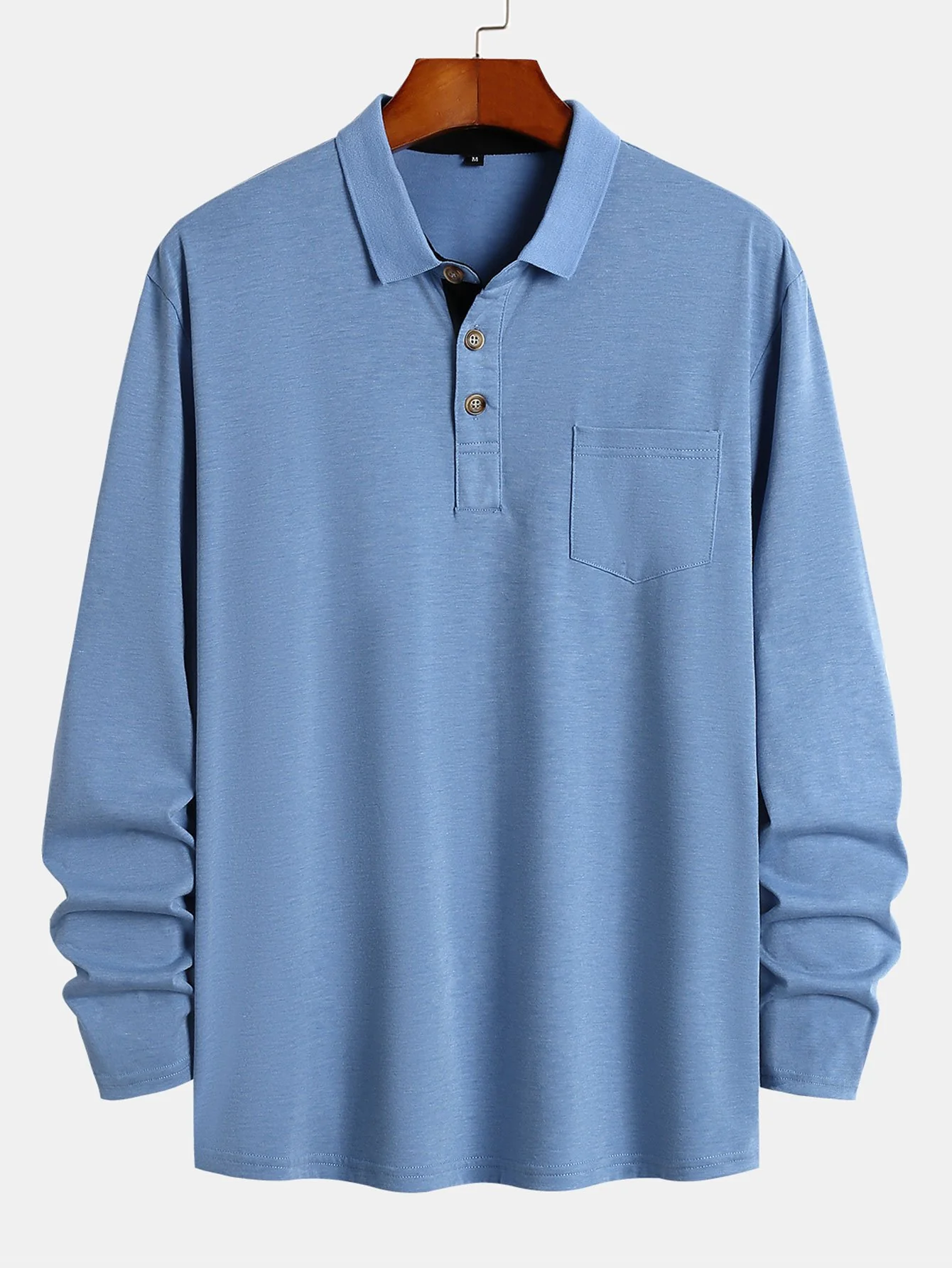 Langarm Poloshirt in normaler Passform