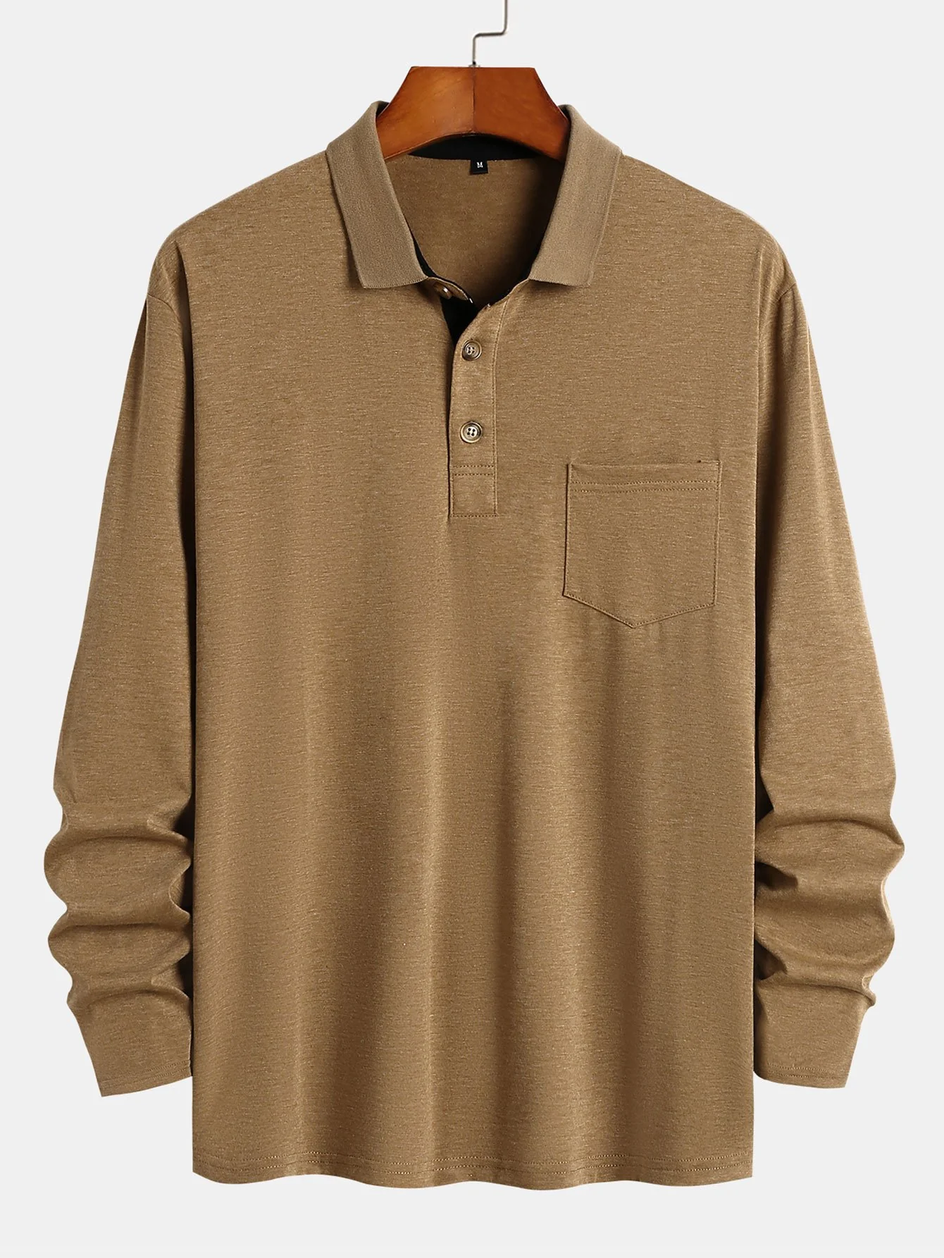 Langarm Poloshirt in normaler Passform - Image 2