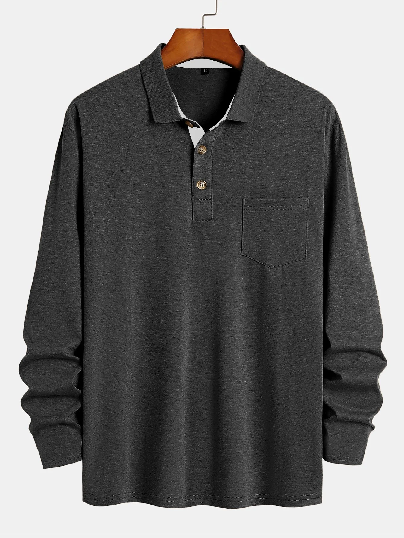 Langarm Poloshirt in normaler Passform - Image 3