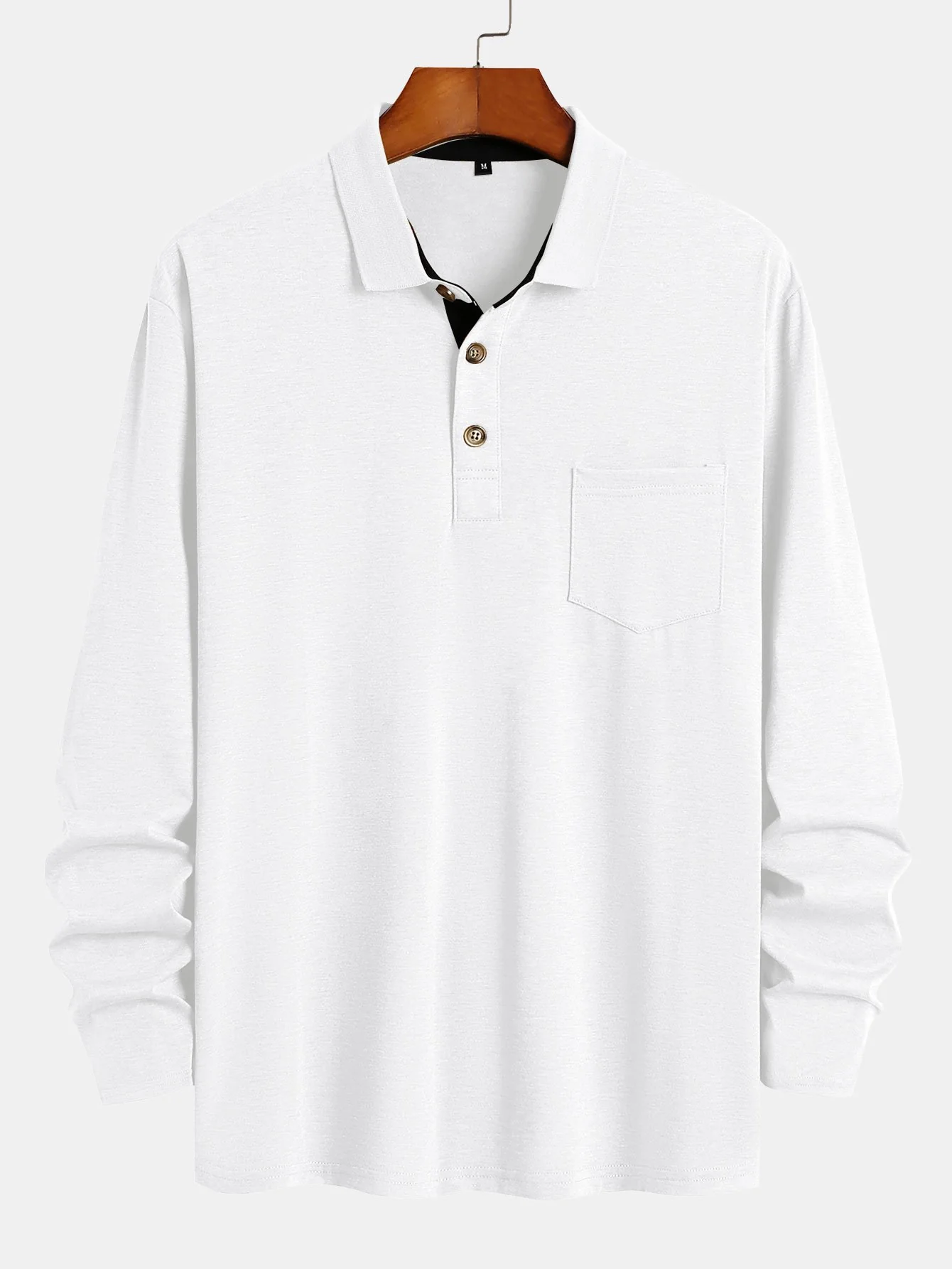 Langarm Poloshirt in normaler Passform - Image 5