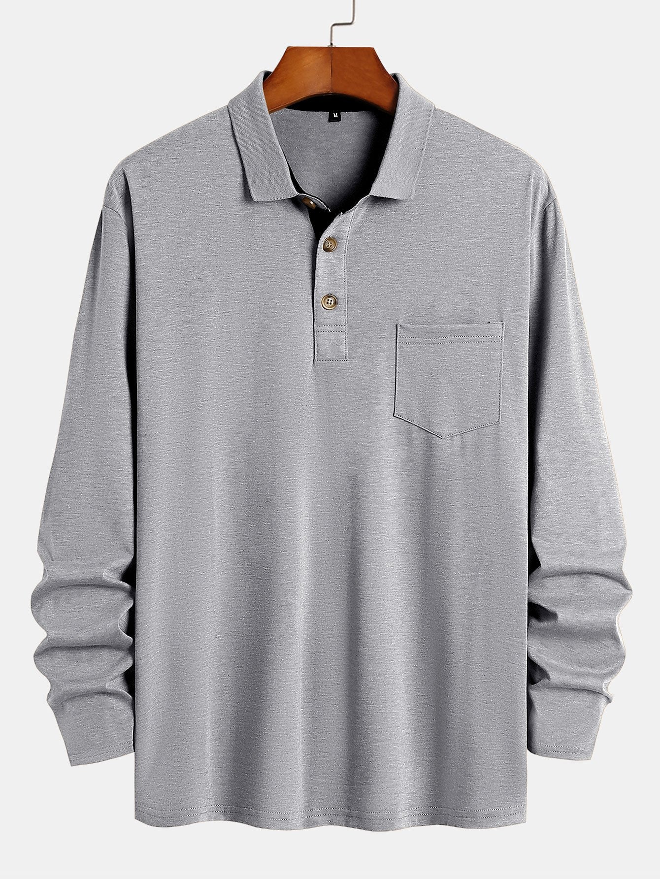 Langarm Poloshirt in normaler Passform - Image 6