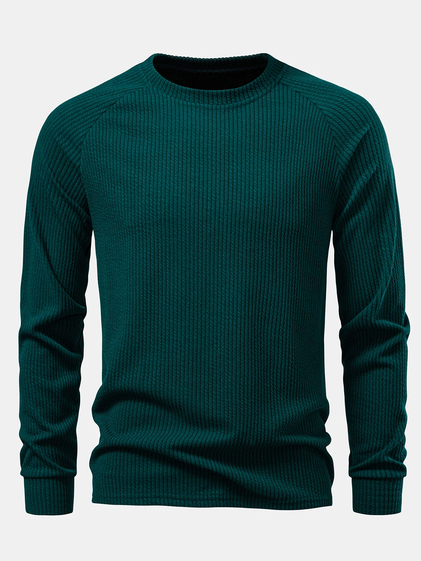 Langärmeliges geripptes T-Shirt