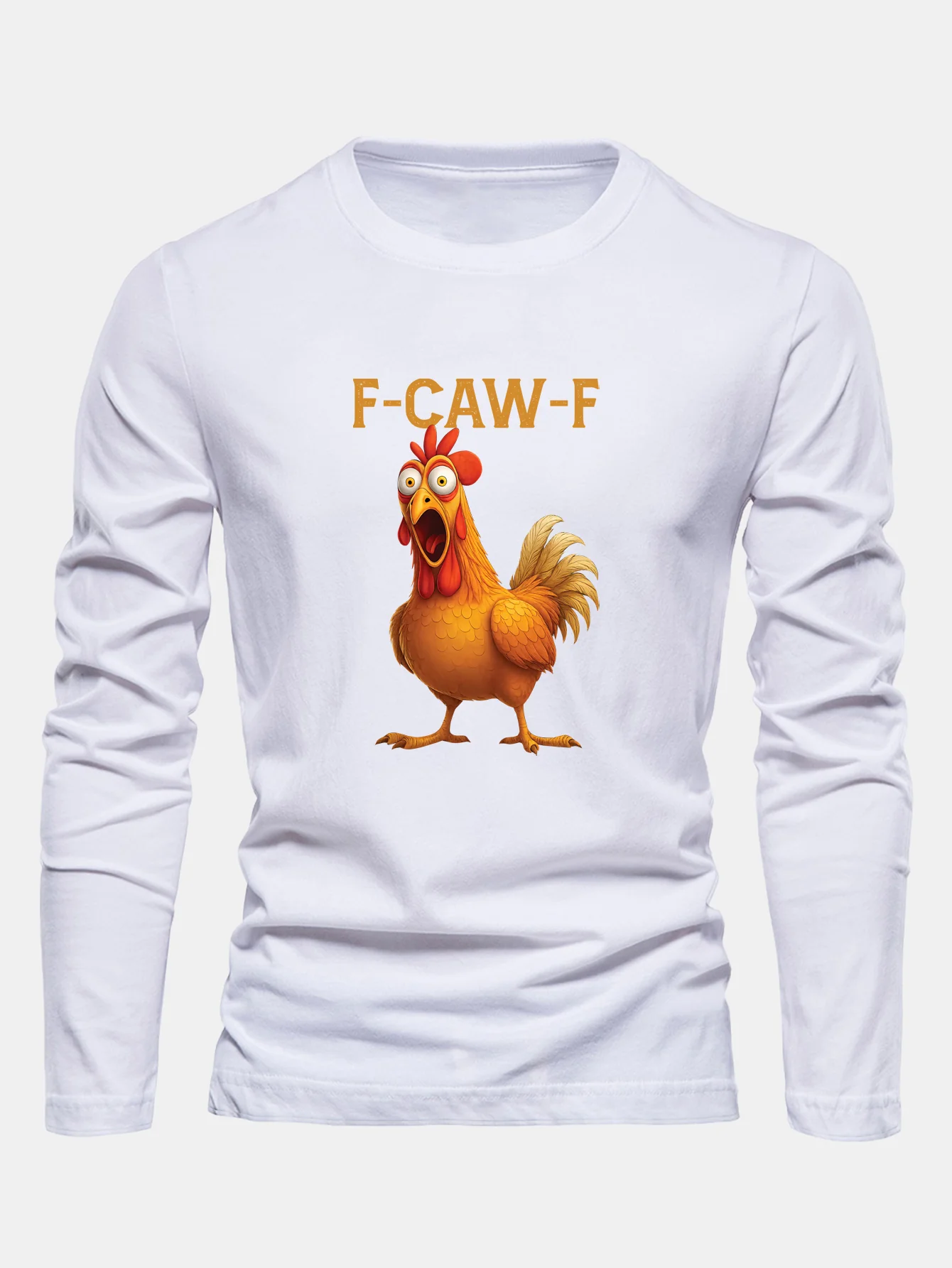 Langarm Baumwoll-T-Shirt mit Hahn-Print - Image 11