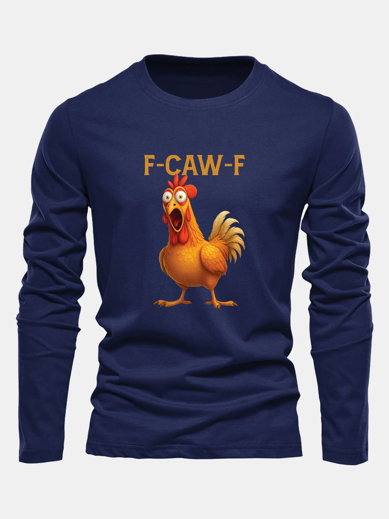Langarm Baumwoll-T-Shirt mit Hahn-Print - Image 2
