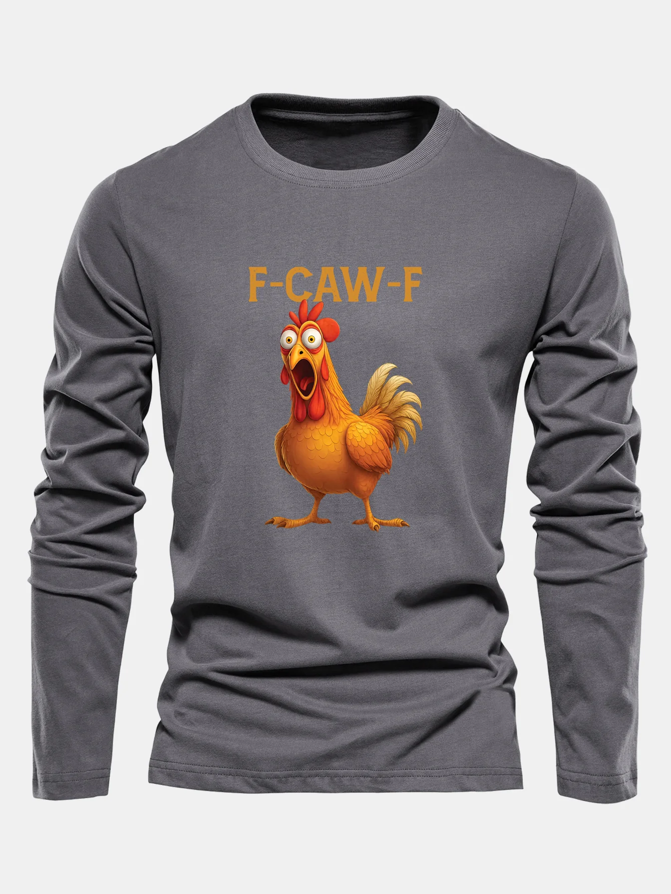 Langarm Baumwoll-T-Shirt mit Hahn-Print - Image 5