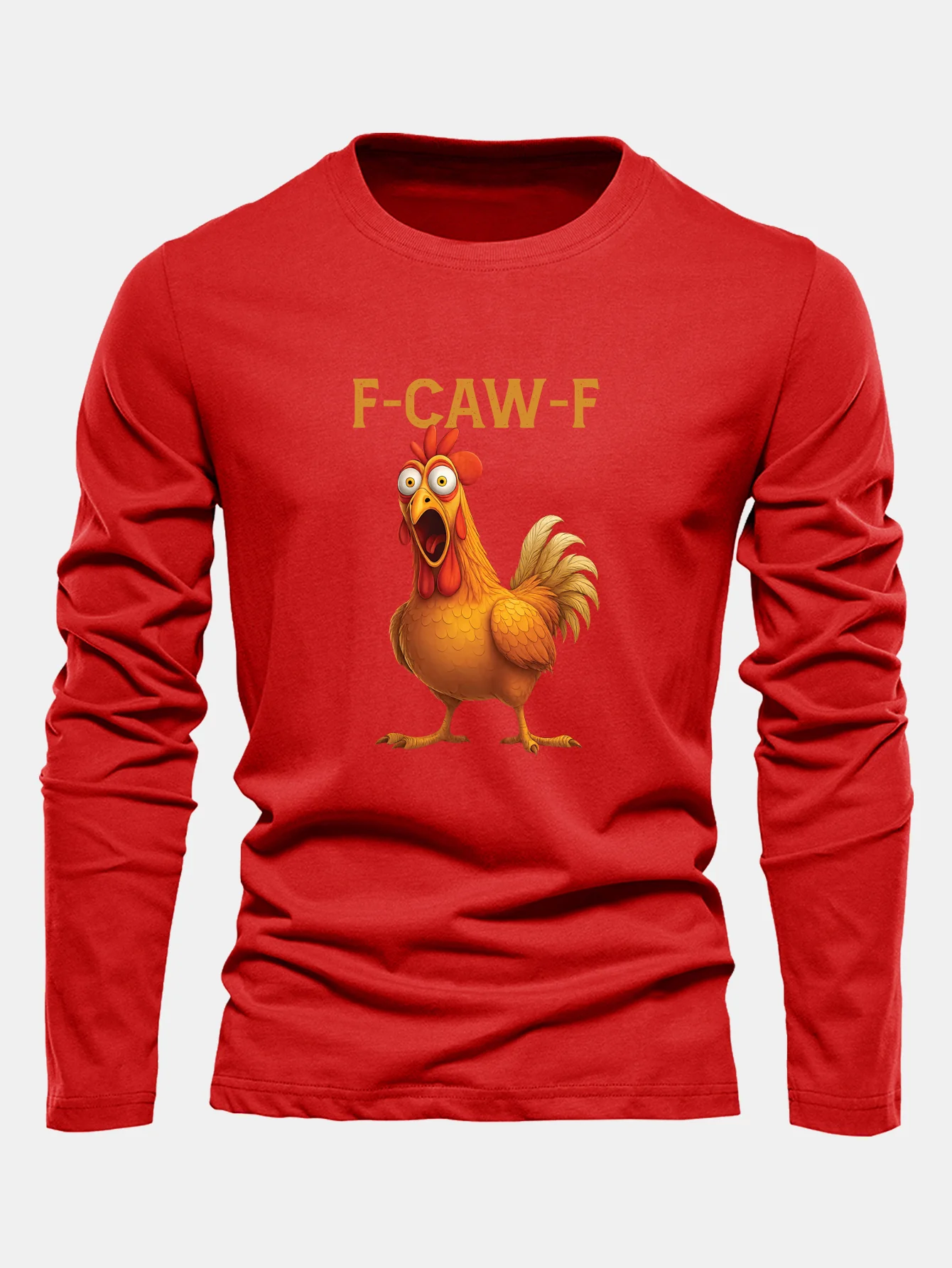 Langarm Baumwoll-T-Shirt mit Hahn-Print - Image 6