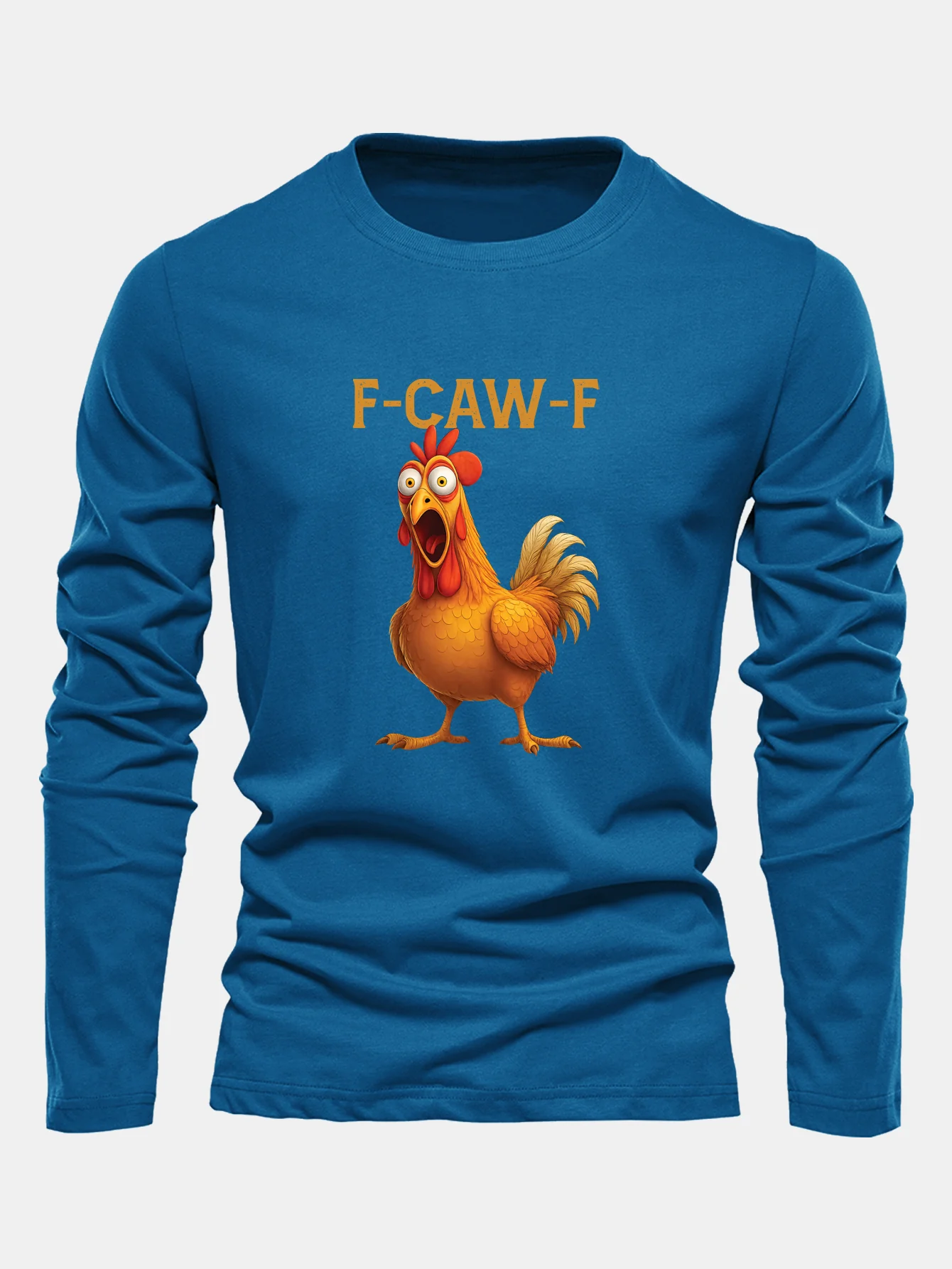 Langarm Baumwoll-T-Shirt mit Hahn-Print - Image 7
