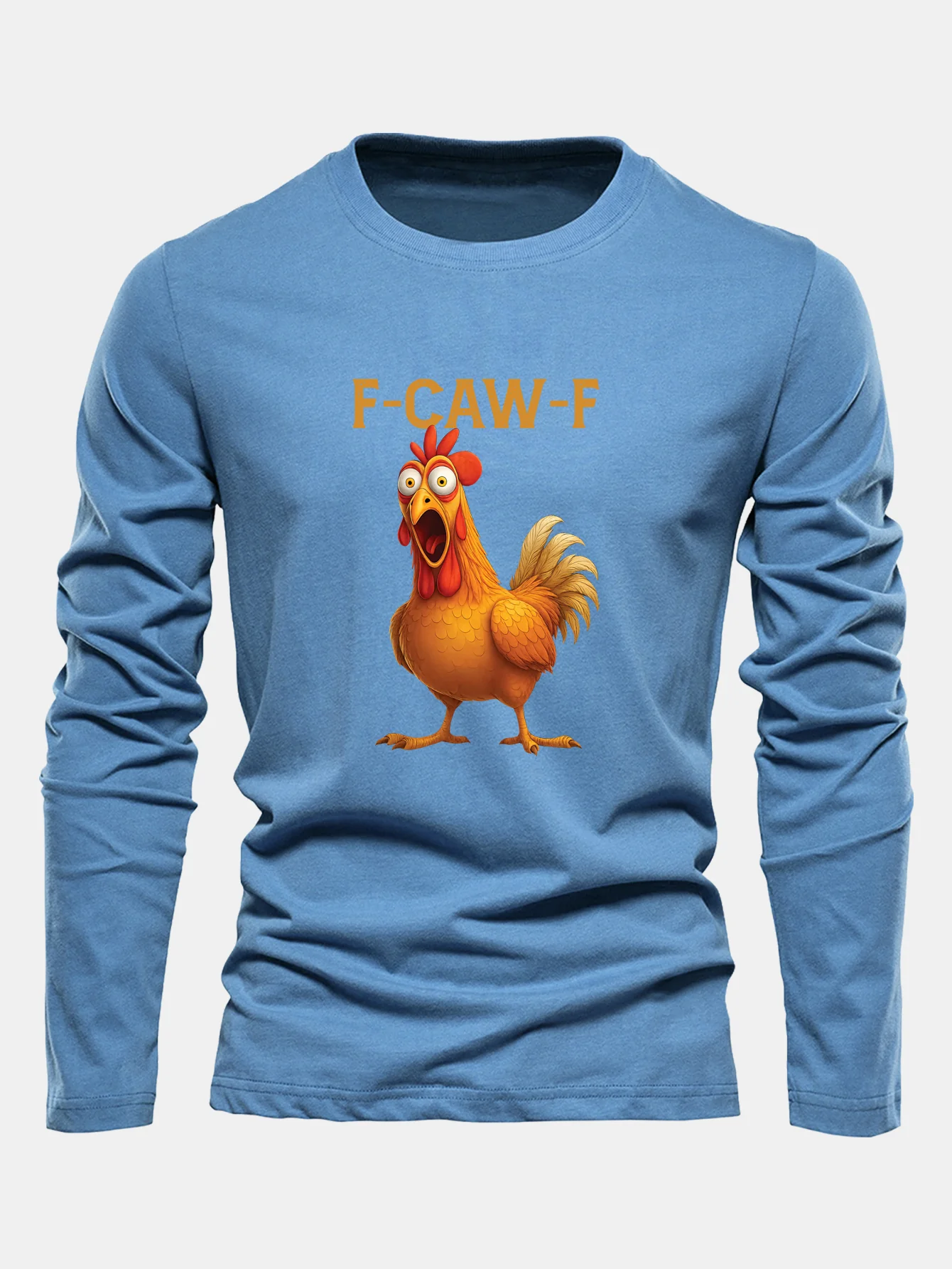 Langarm Baumwoll-T-Shirt mit Hahn-Print - Image 8