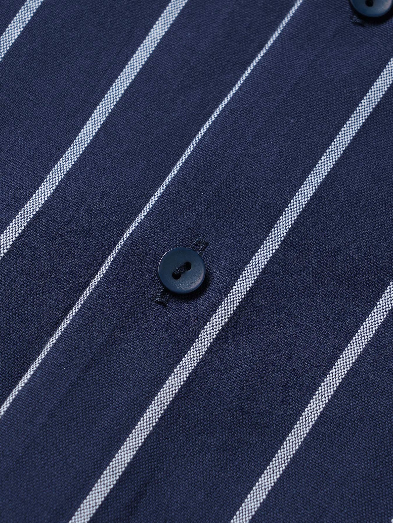 Langarm gestreiftes Baumwollhemd mit Knöpfen & schmal geschnittene, konisch zulaufende Hose - Image 10