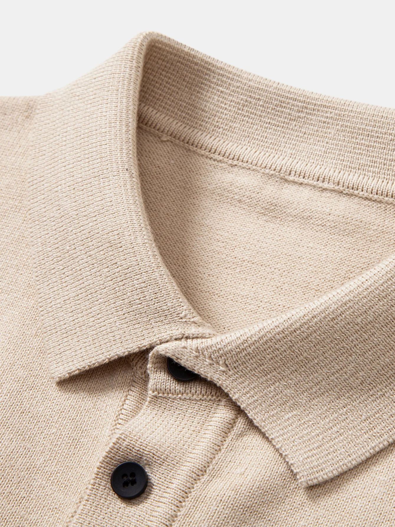 Langarm gestreiftes Strick-Poloshirt - Image 7