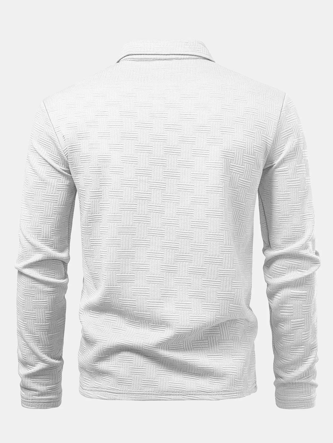 Langarm gestreiftes Poloshirts-Shirt - Image 4