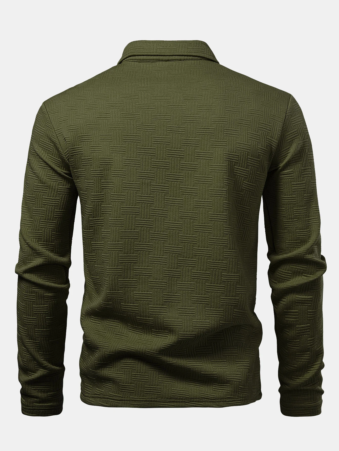Langarm gestreiftes Poloshirts-Shirt - Image 8