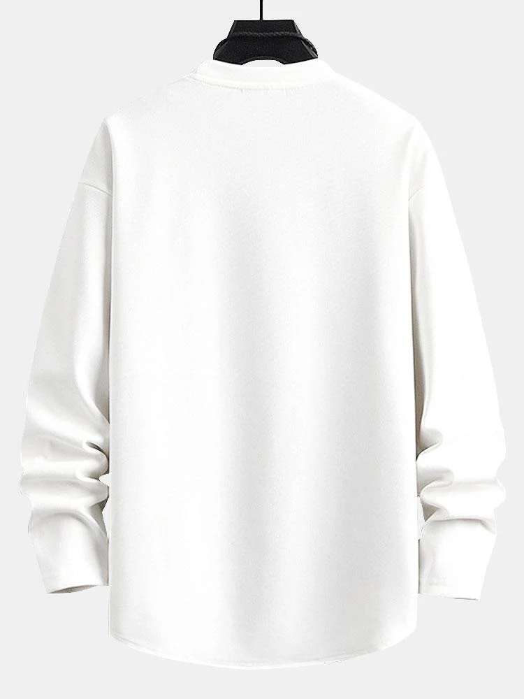 Langarmstrick-T-Shirt mit gewelltem Saum - Image 6