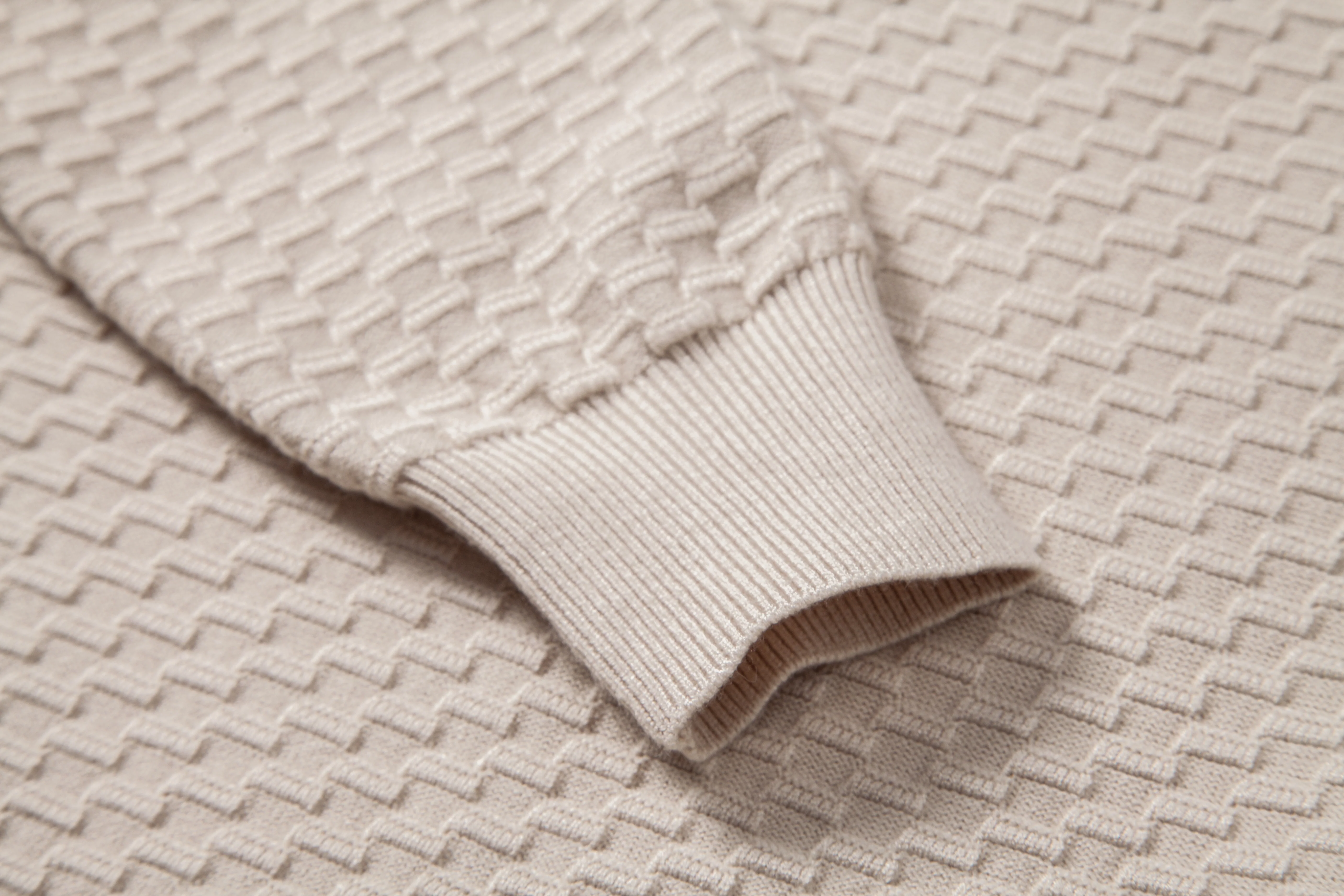 Langärmliges strukturiertes Strick-Poloshirts-Shirt - Image 12