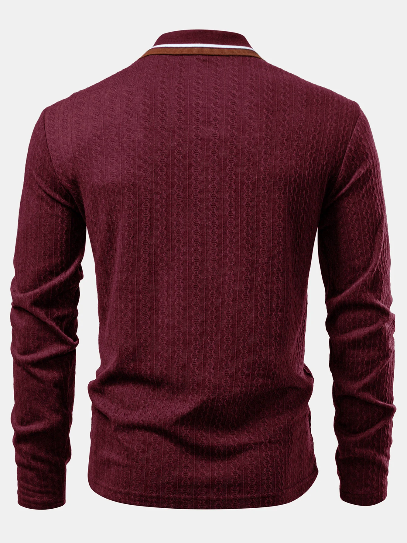 Langarm Twist Jacquard Poloshirts Shirt - Image 10