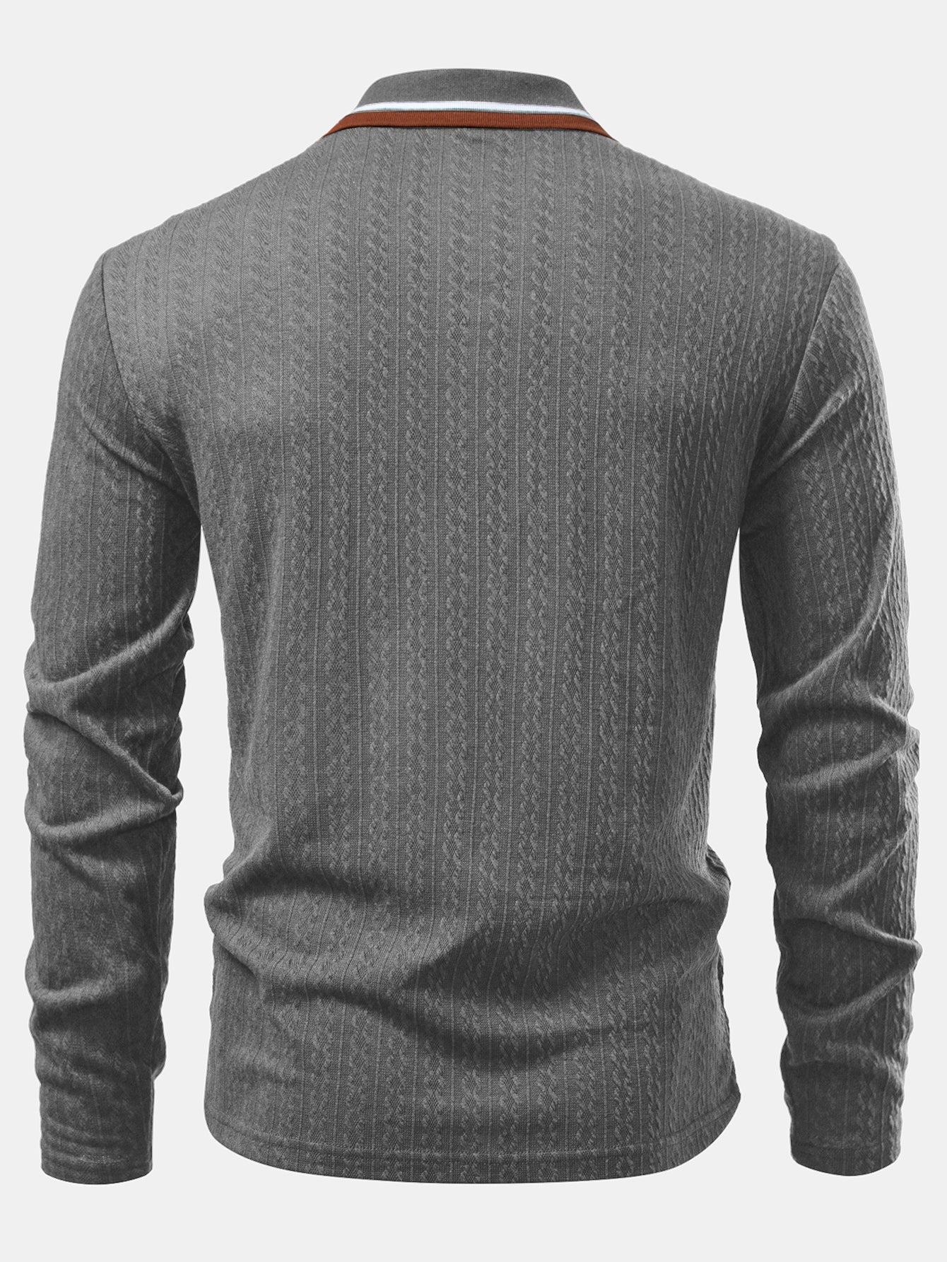 Langarm Twist Jacquard Poloshirts Shirt - Image 14