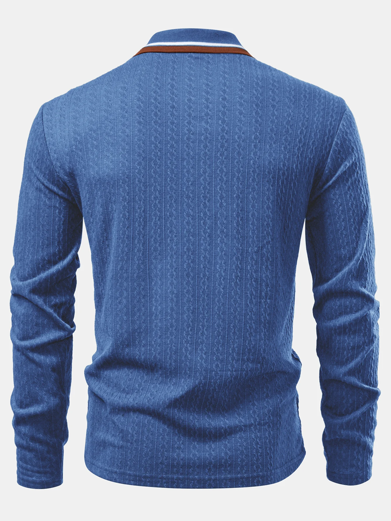 Langarm Twist Jacquard Poloshirts Shirt - Image 16