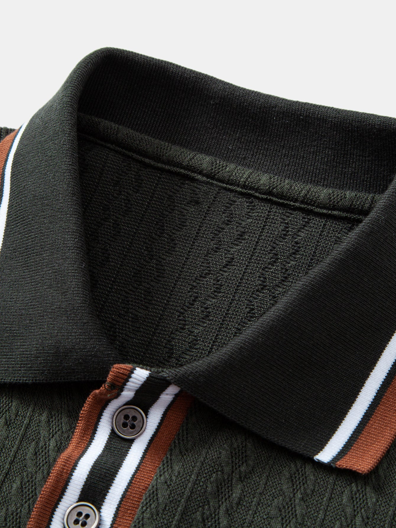 Langarm Twist Jacquard Poloshirts Shirt - Image 17