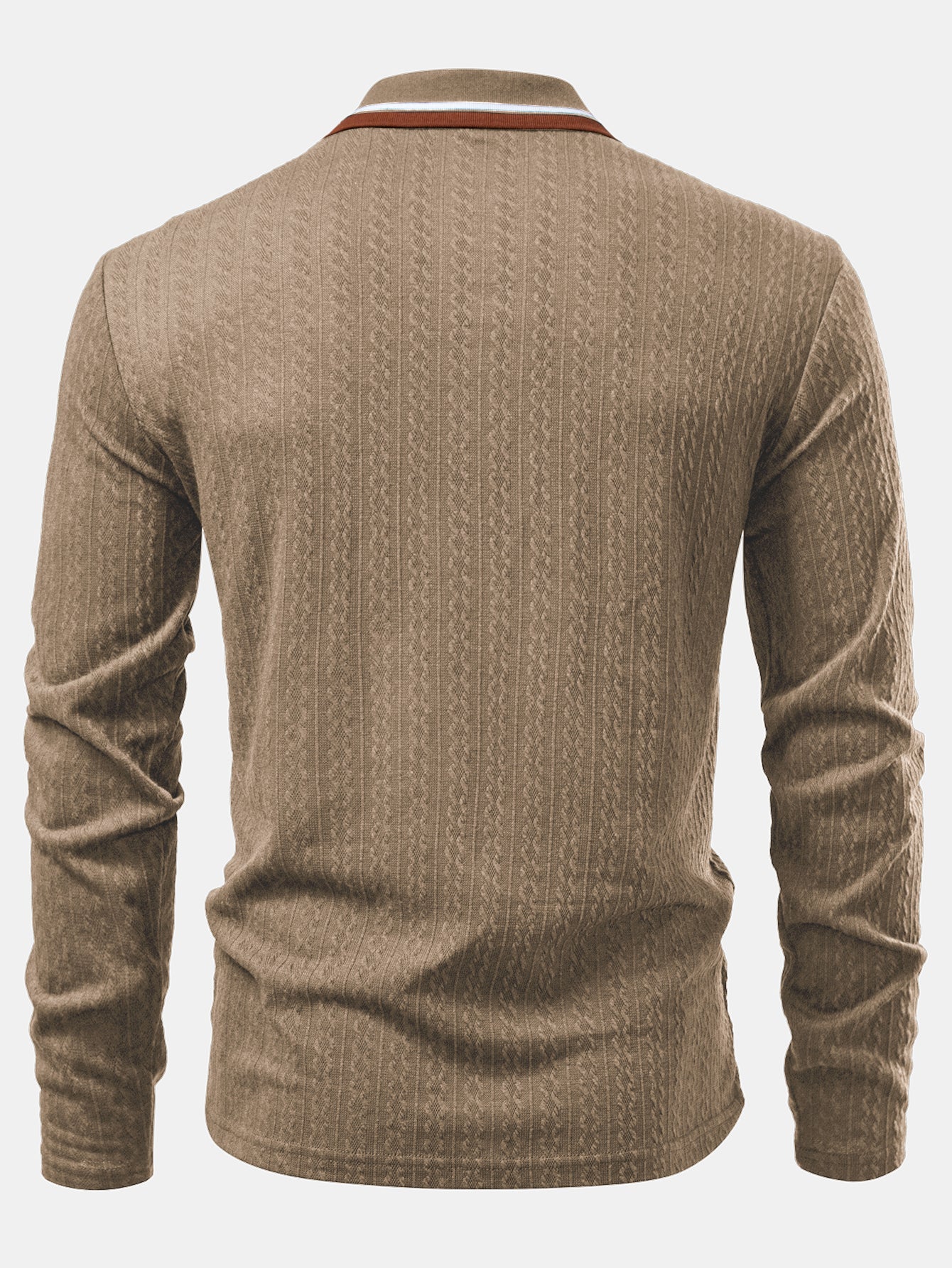 Langarm Twist Jacquard Poloshirts Shirt - Image 6