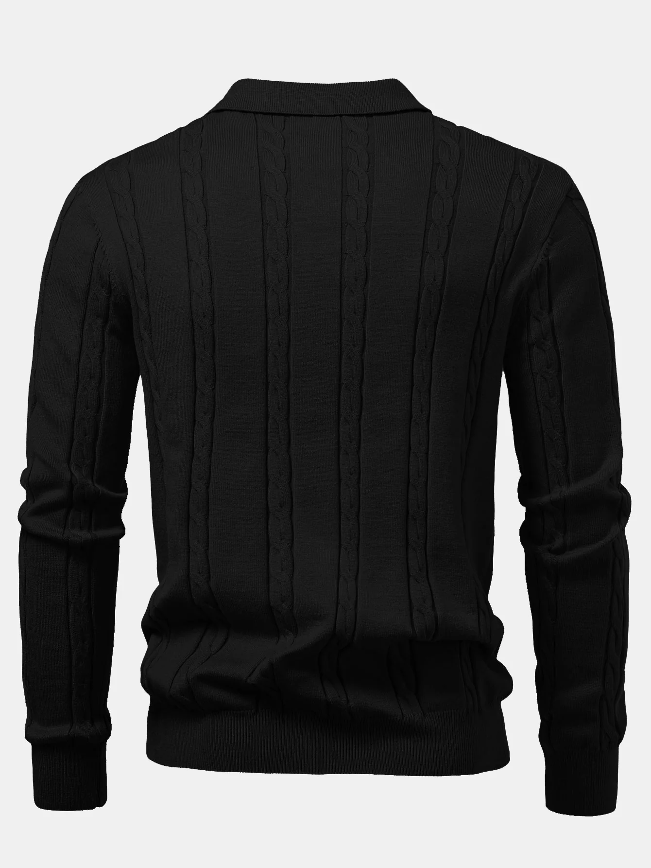 Langarm Twist Strick Poloshirts Shirt - Image 10