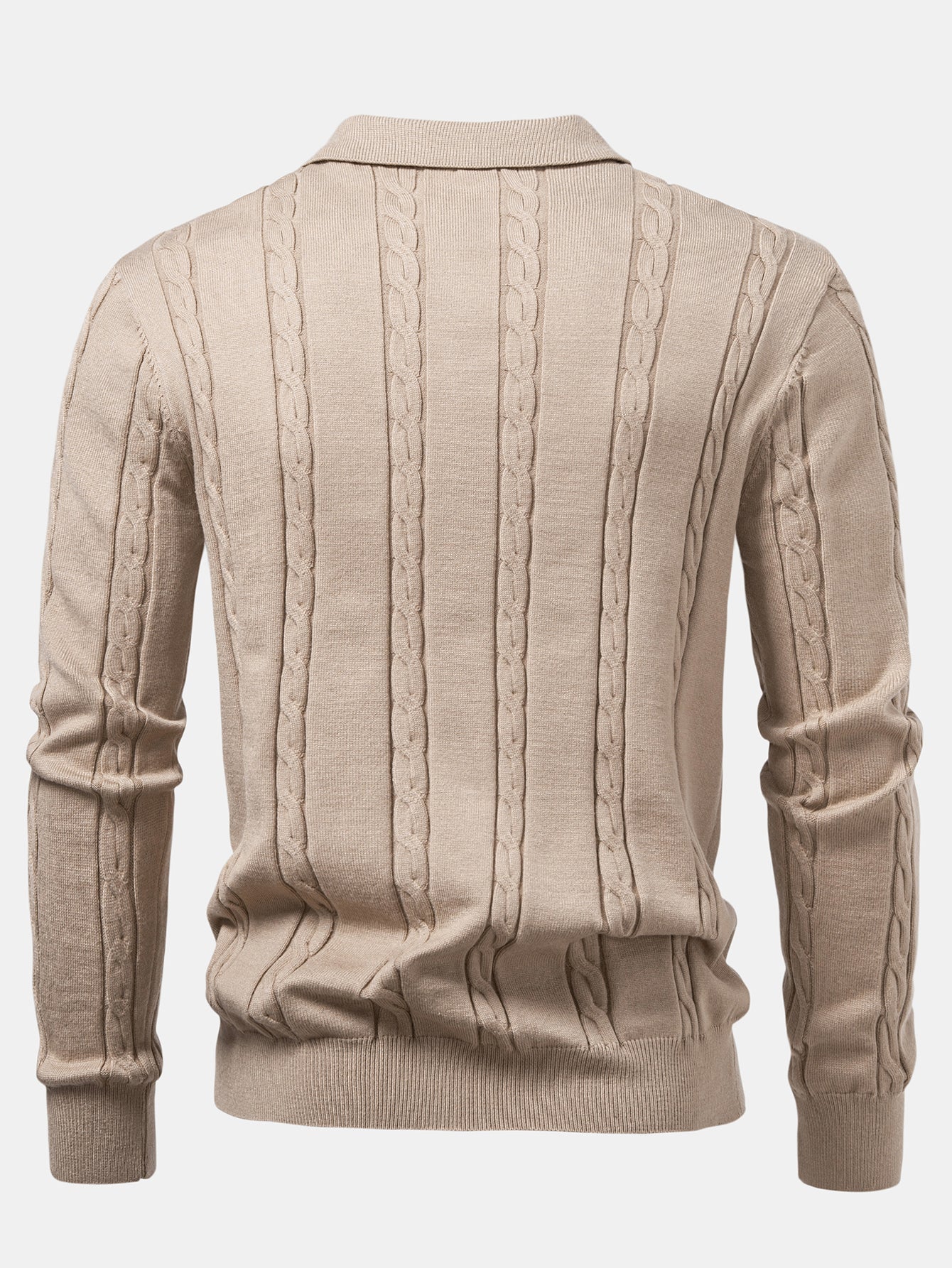 Langarm Twist Strick Poloshirts Shirt - Image 2