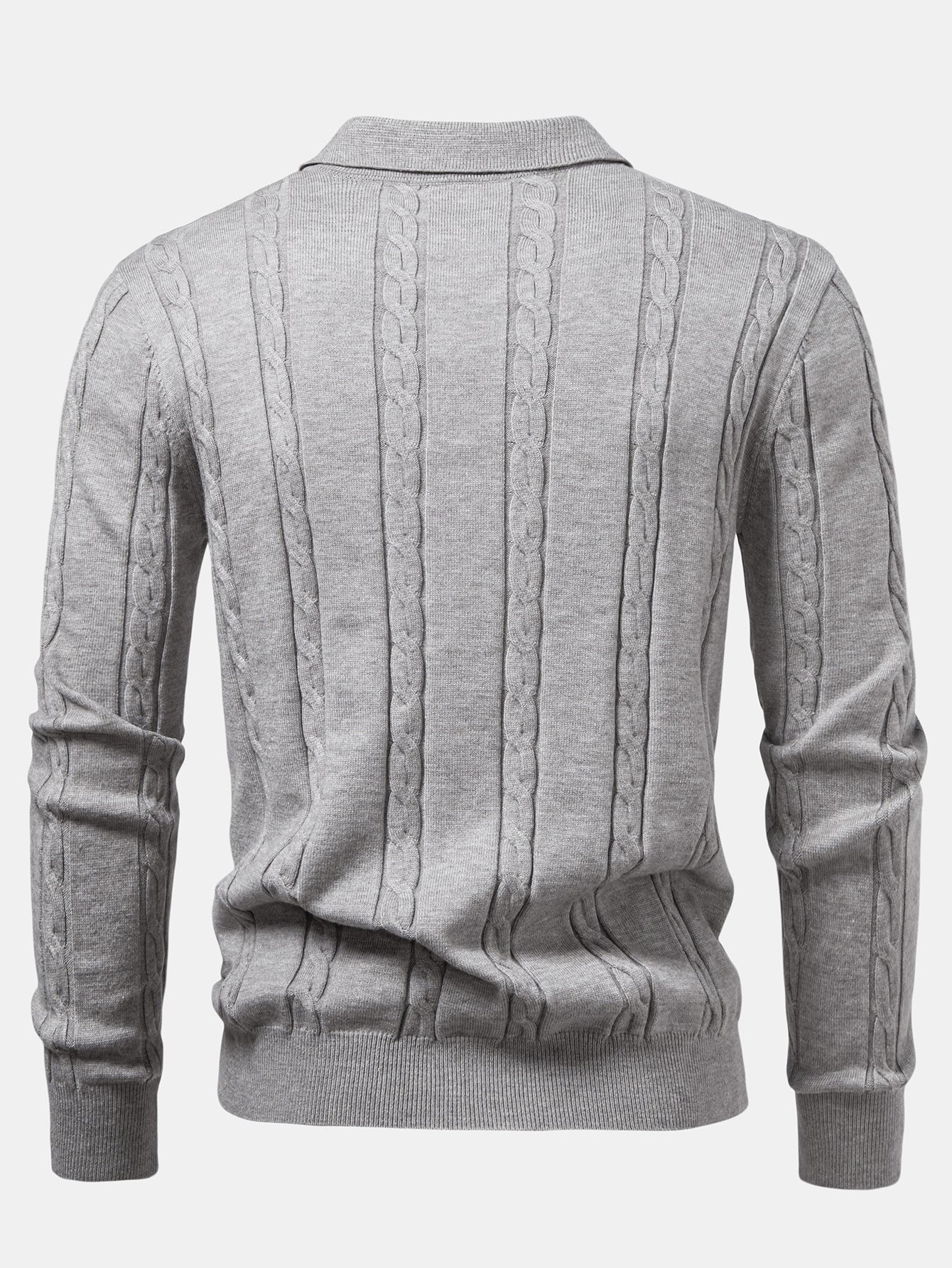 Langarm Twist Strick Poloshirts Shirt - Image 6