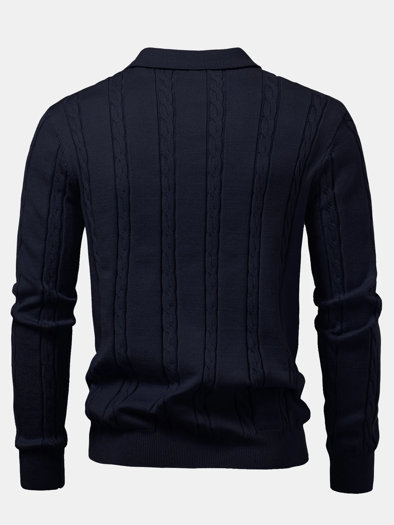 Langarm Twist Strick Poloshirts Shirt - Image 8