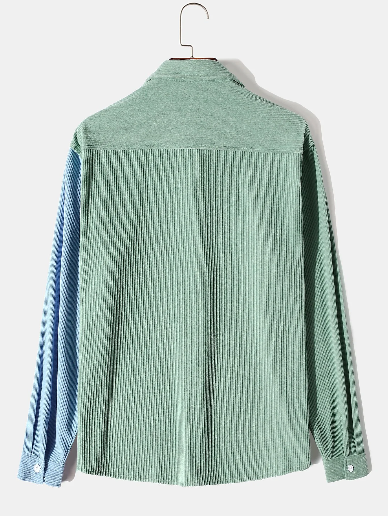 Langarm-Zweifarbige Corduroy-Übershirt - Image 2