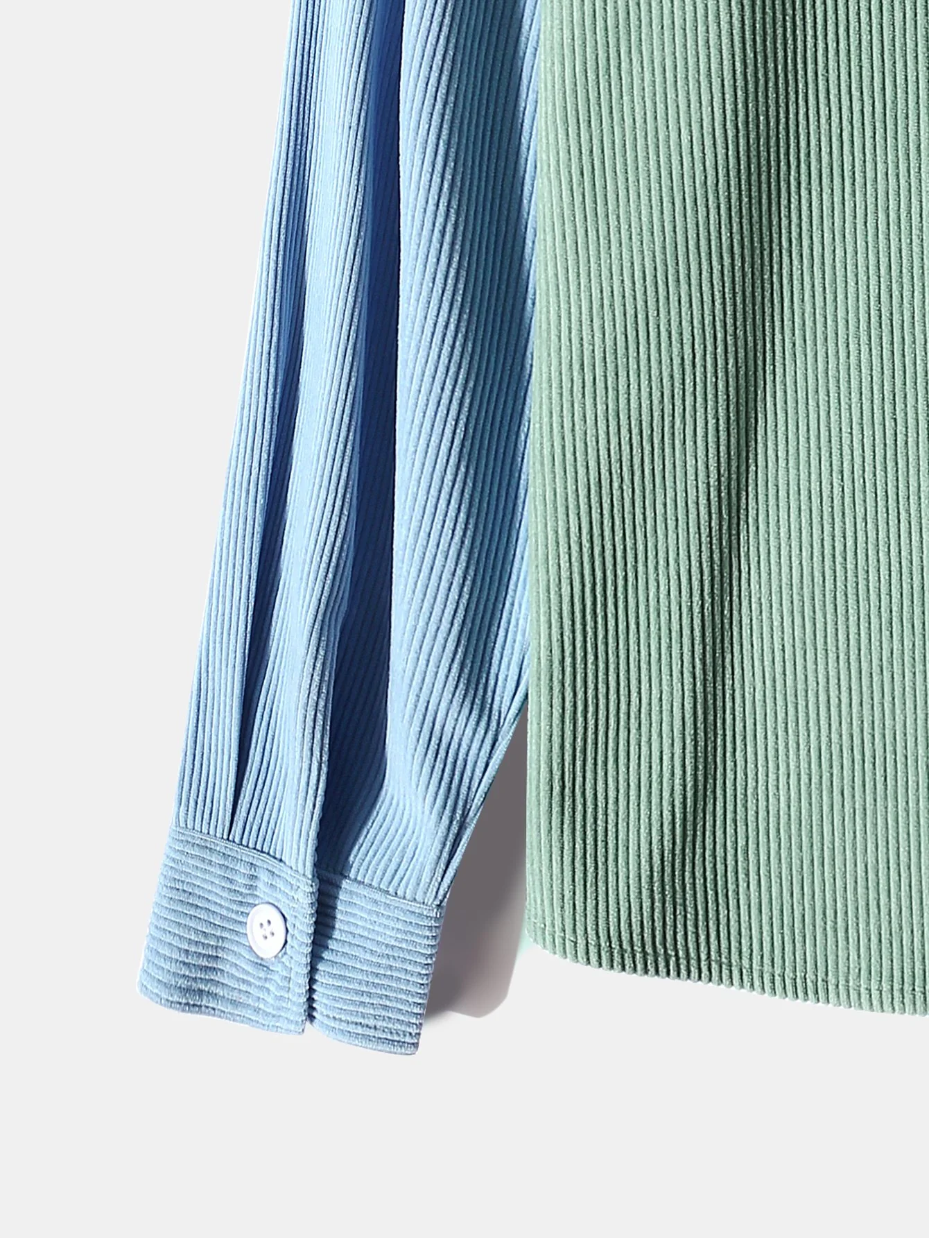 Langarm-Zweifarbige Corduroy-Übershirt - Image 4