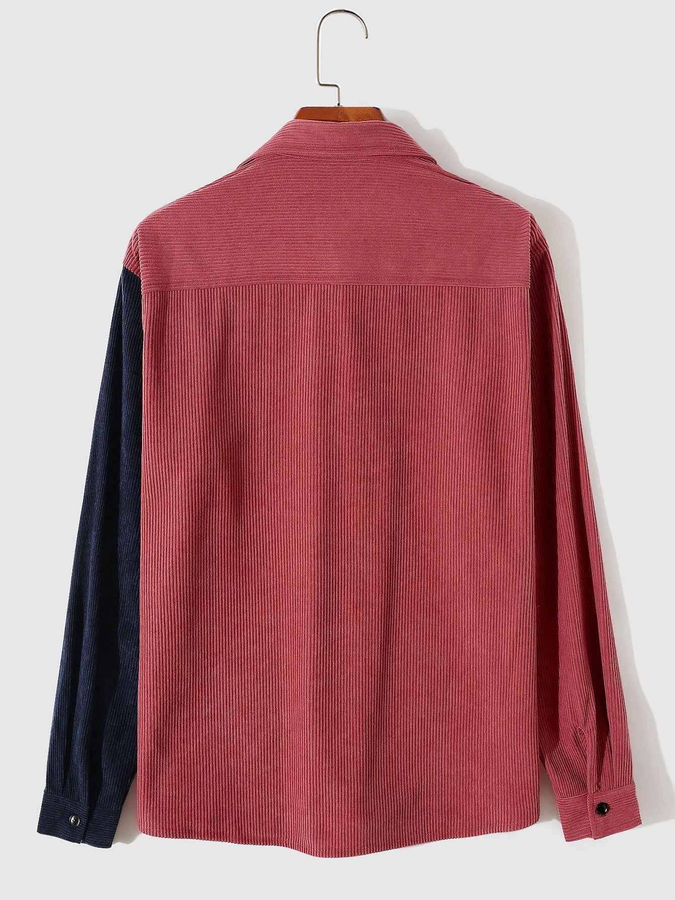 Langarm-Zweifarbige Corduroy-Übershirt - Image 2